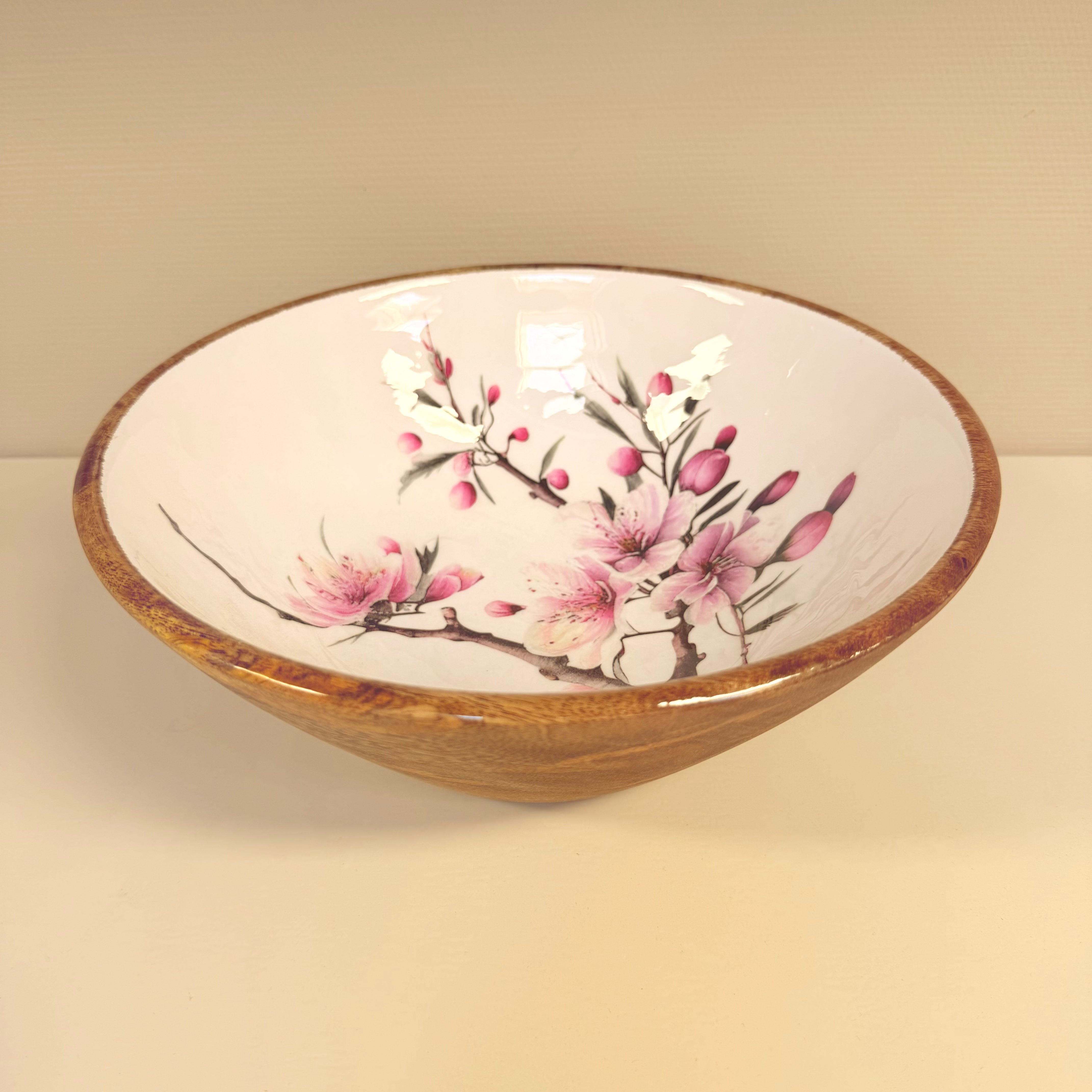 HOUTEN SCHAAL KERSENBLOESEM TAK 1 30Ø