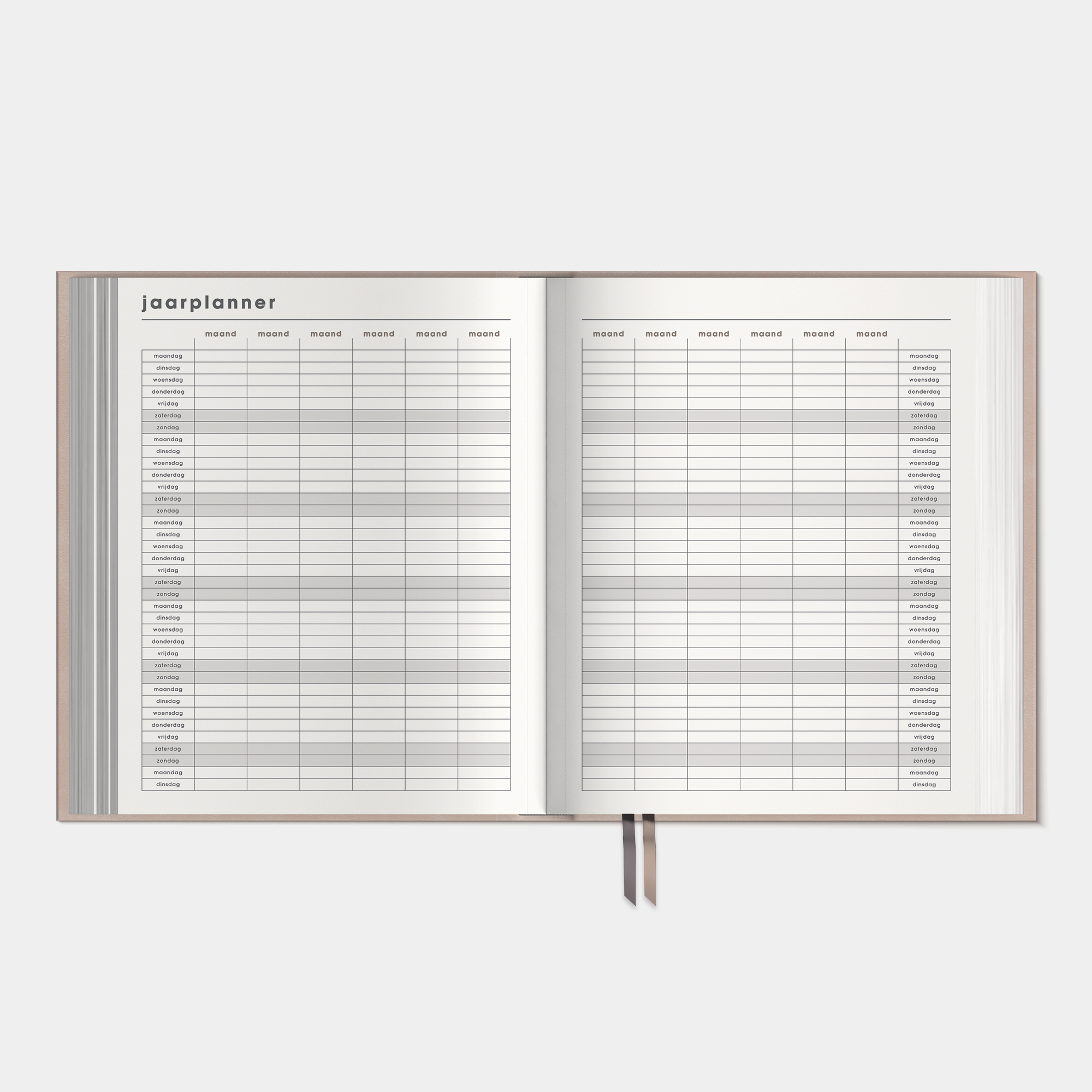 LEEFSTIJLPLANNER UNDATED A5+ SUEDELOOK OUDROZE