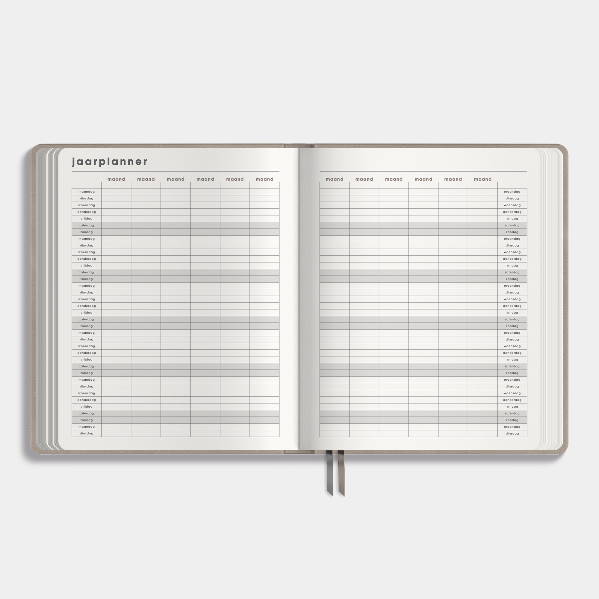 LEEFSTIJLPLANNER UNDATED A5+ SUEDELOOK