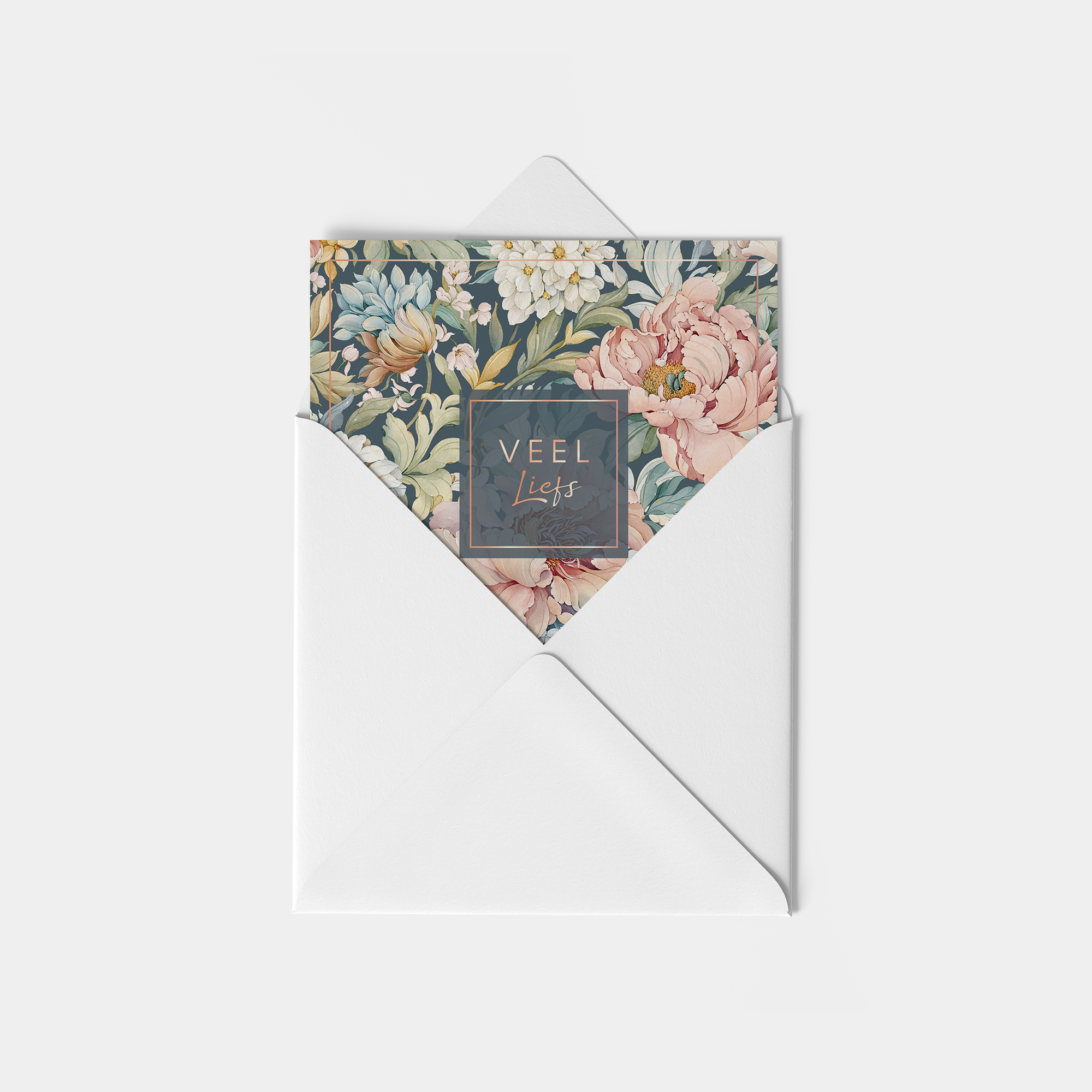 WENSKAART VINTAGE BLOEMEN (15x15CM)