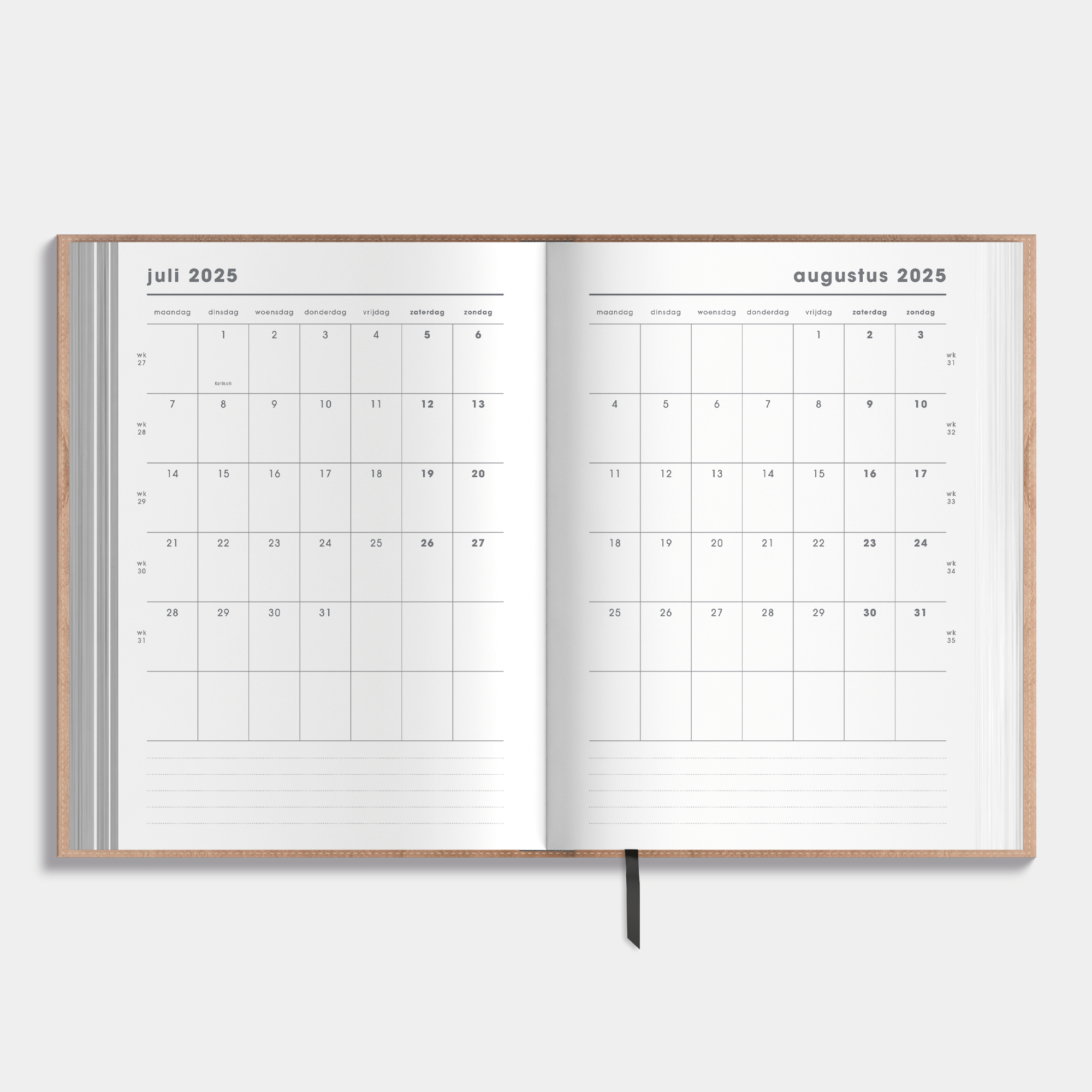 DOCENTENAGENDA BUNDEL 2025-2026 A5 WASHED CRAFT