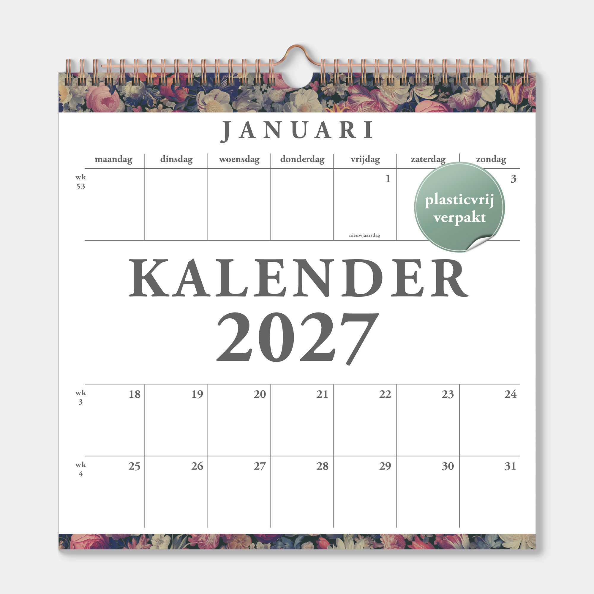 JAARKALENDER 2027 BLOEM KLASSIEK