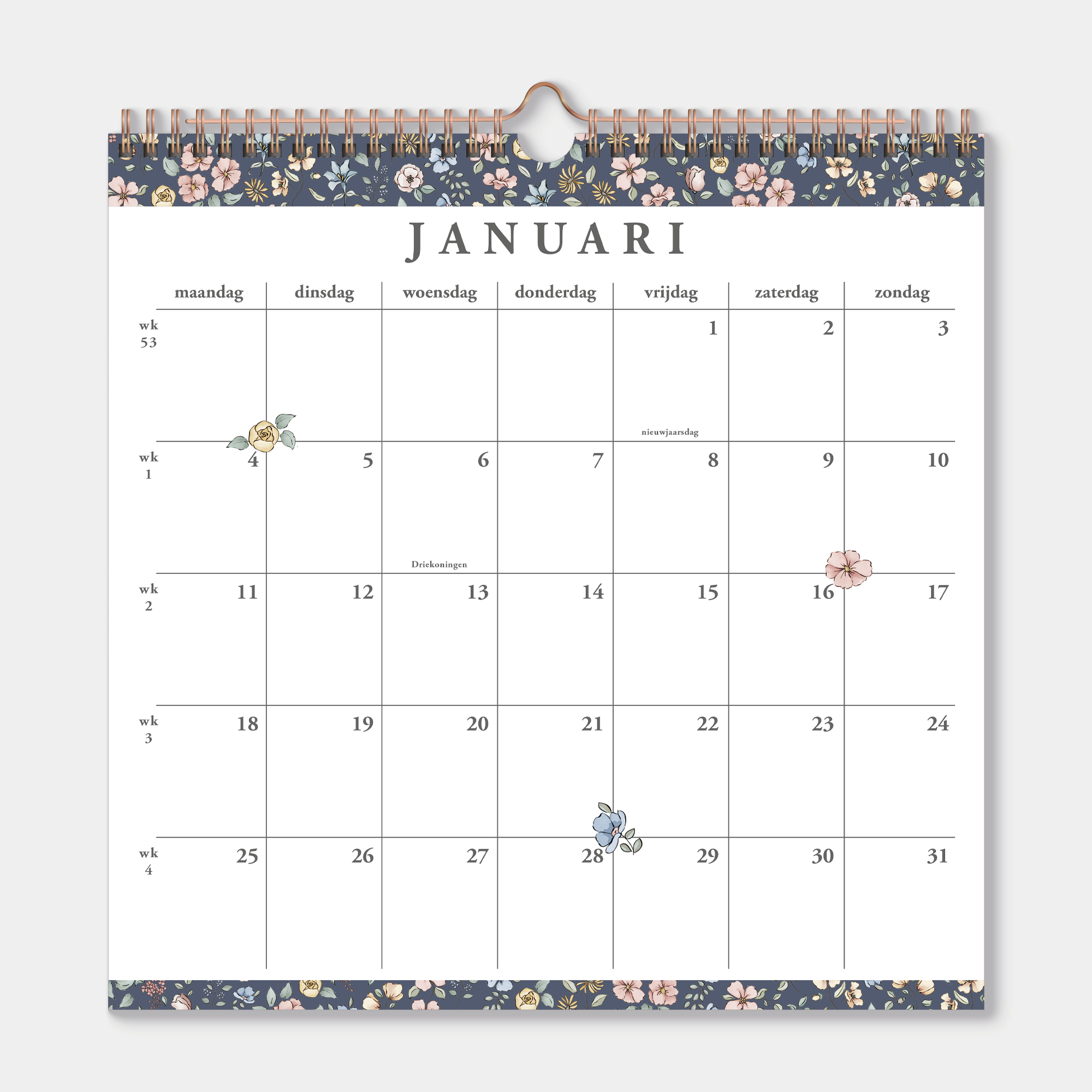 JAARKALENDER 2027 BLOEM KLEIN