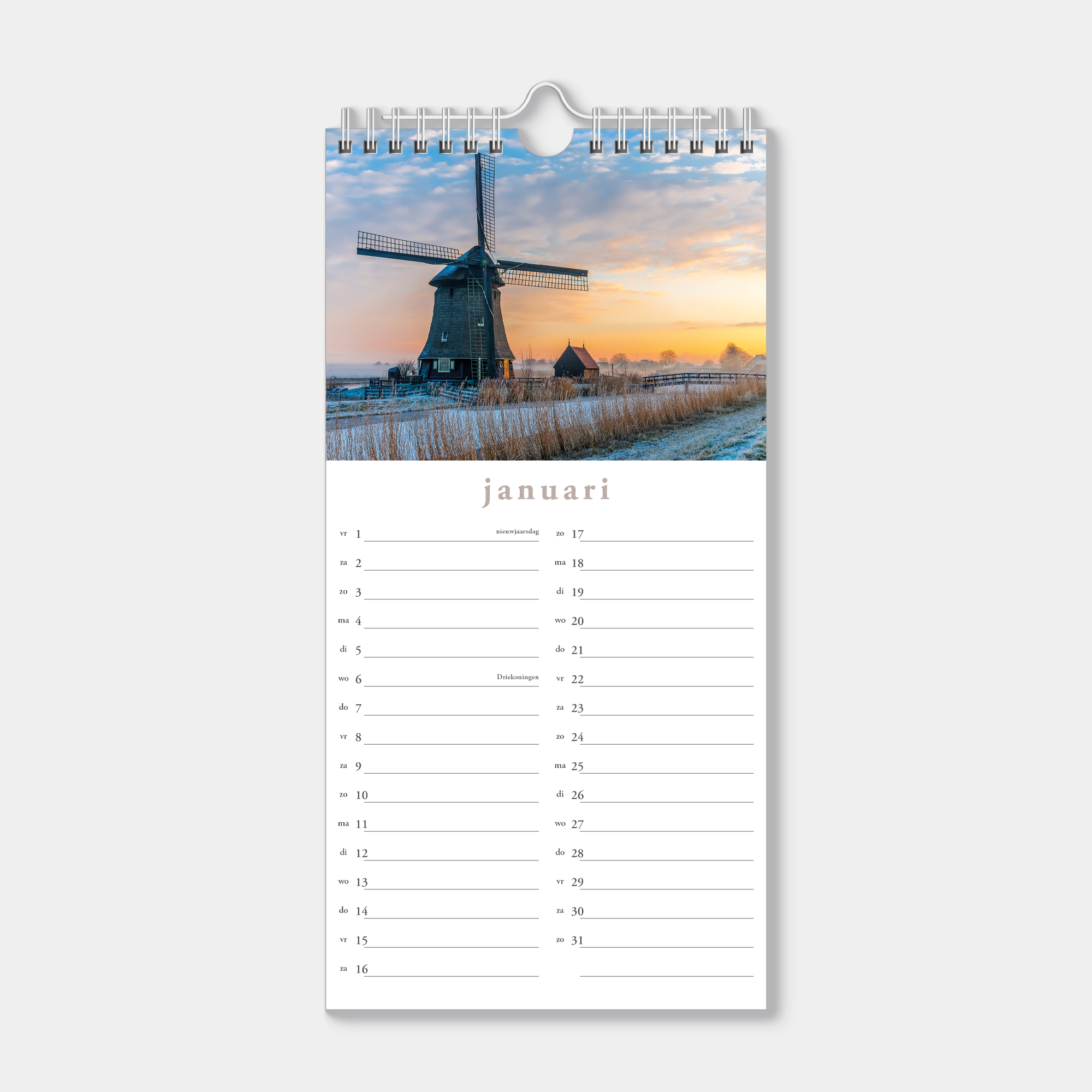 MINIKALENDER 2027 HOLLAND