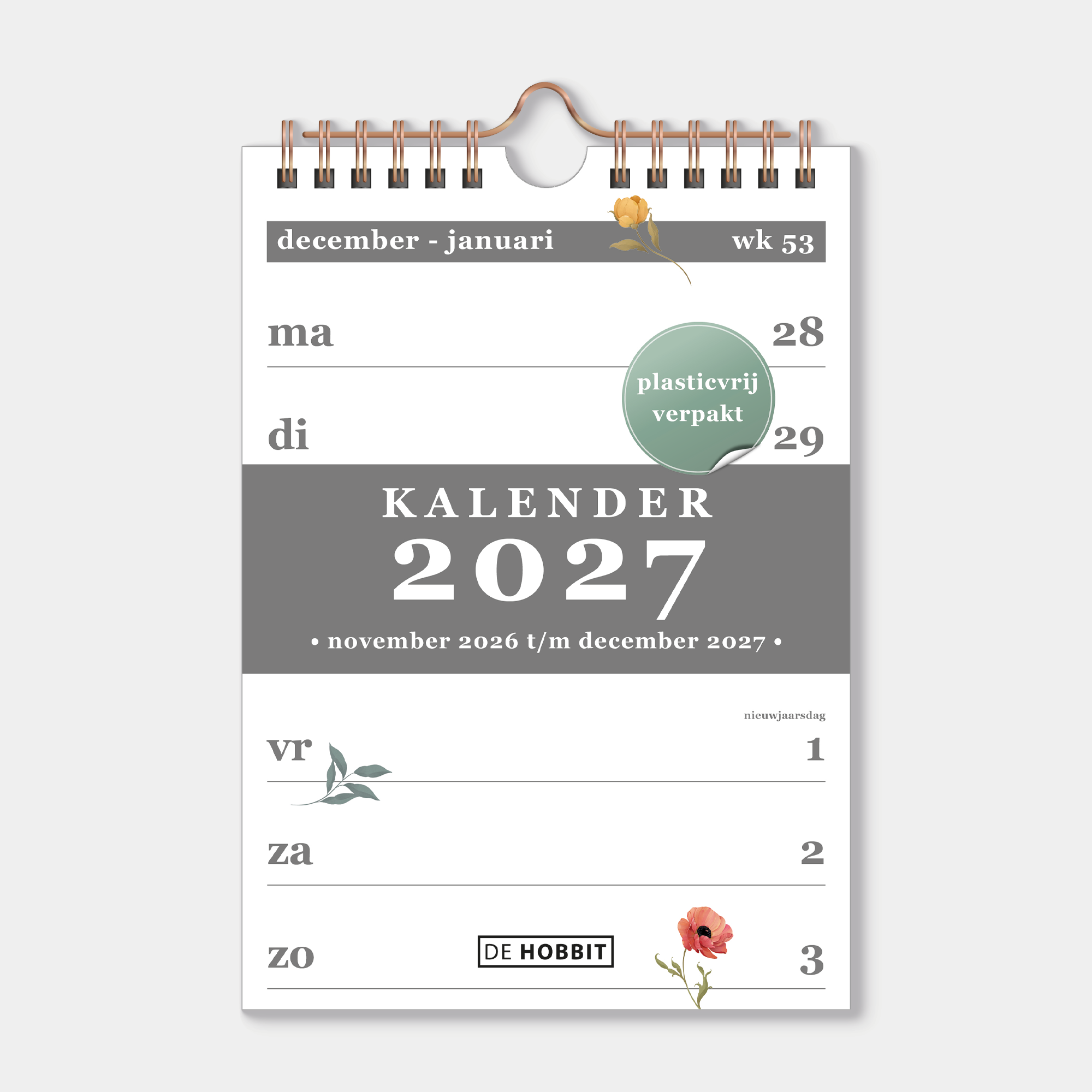 SPIRAALKALENDER 2027 A5 WEIDEBLOEMEN