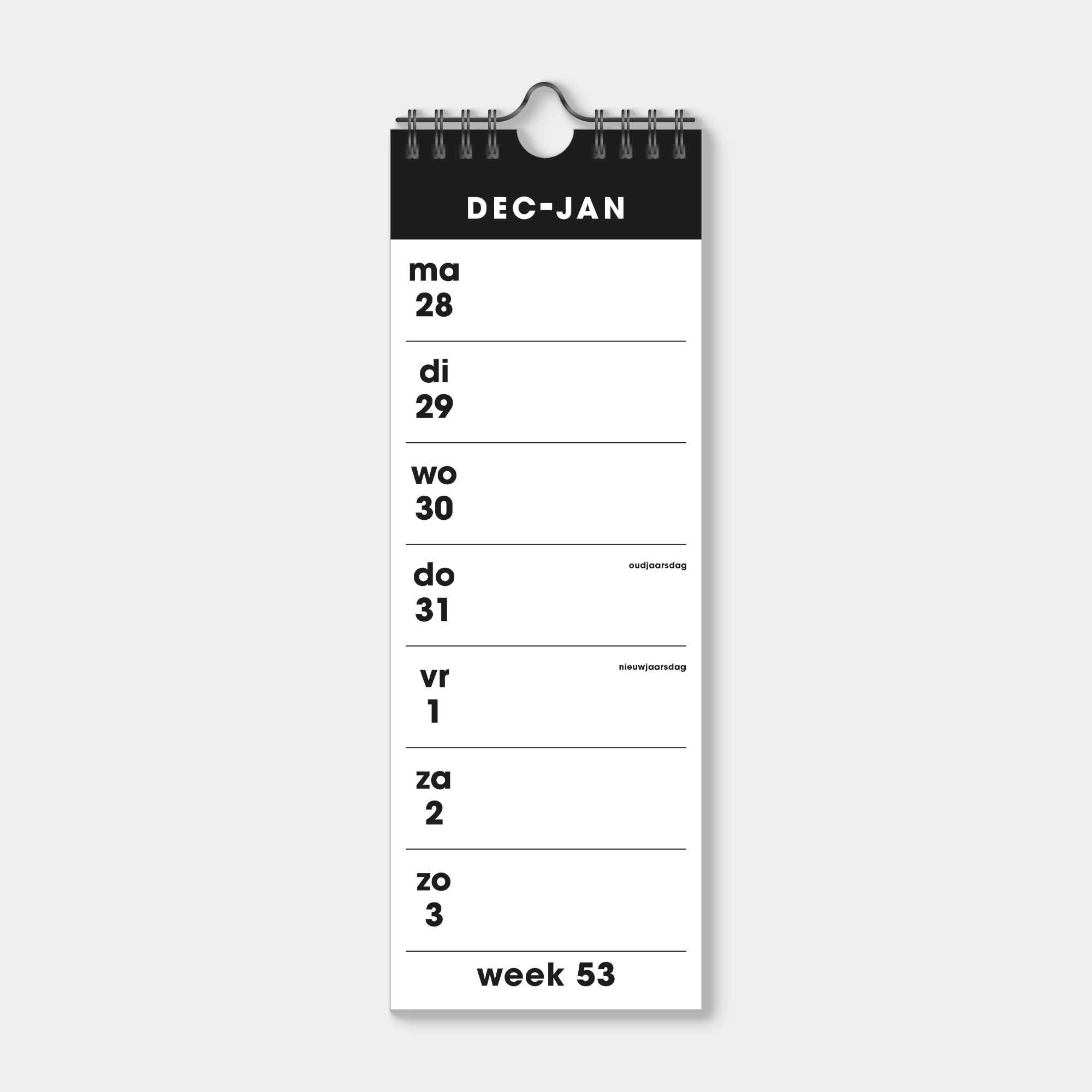 WEEKKALENDER 2027 SMAL BASIC