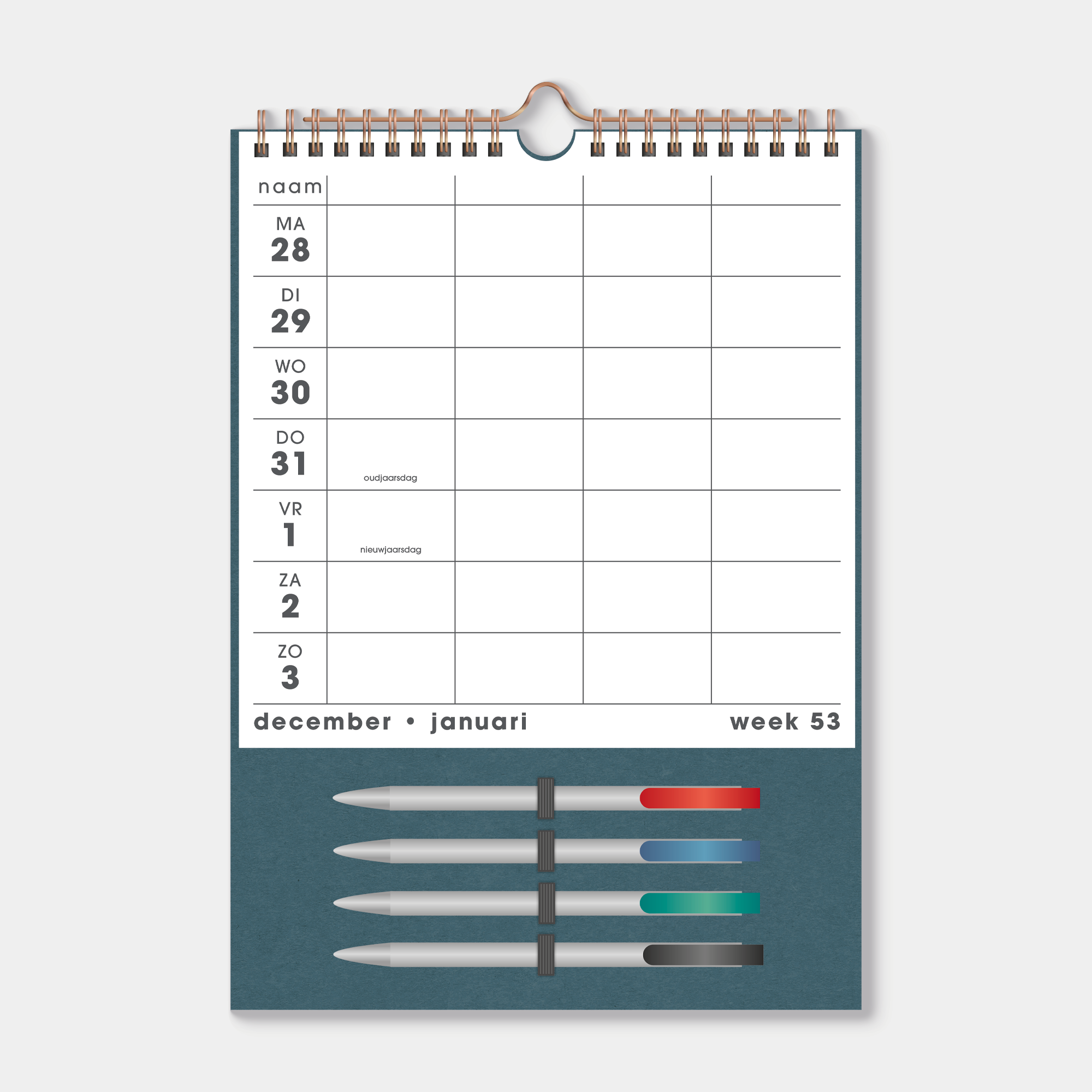 FAMILIEPLANNER MARKERS 2027 A4 D2