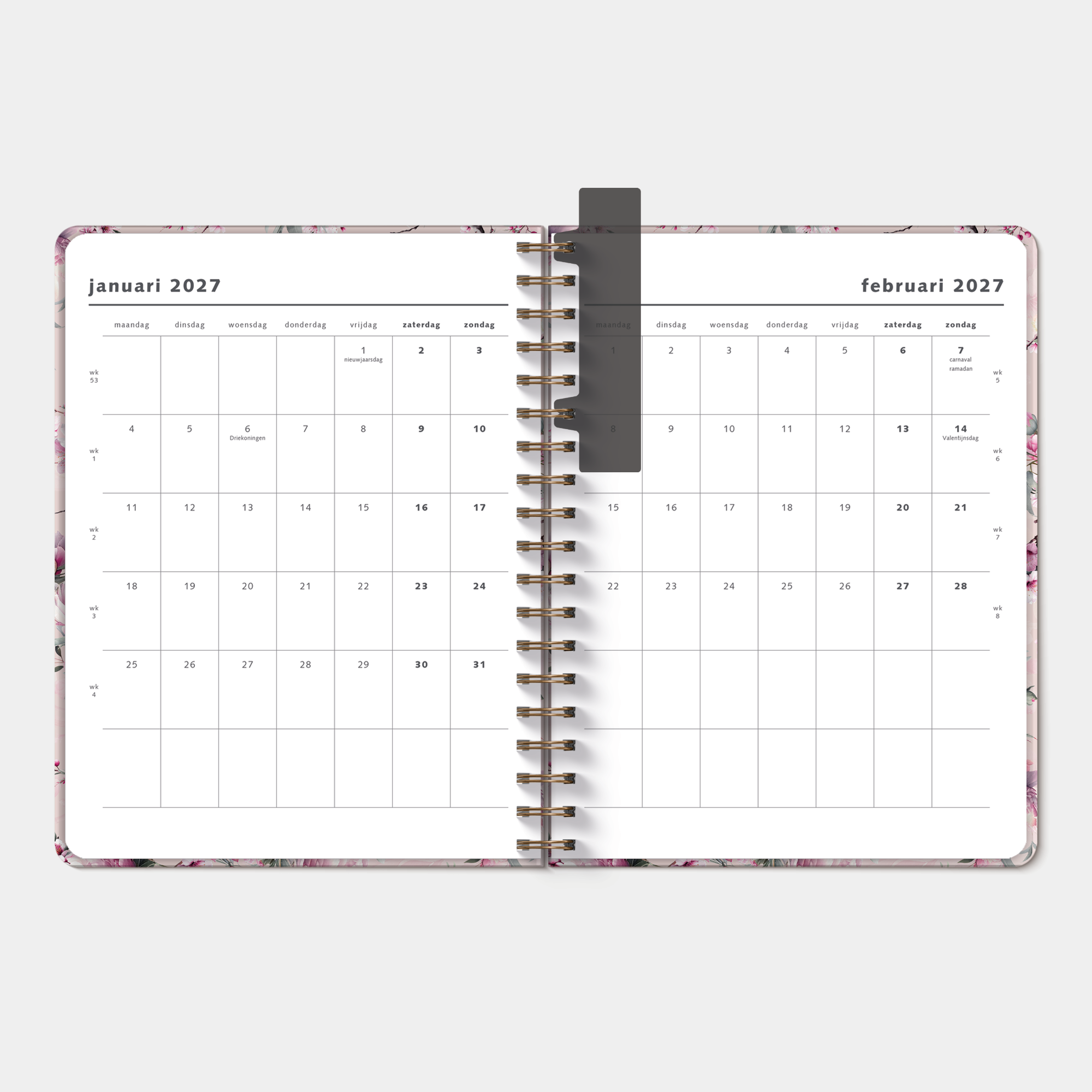WEEKPLANNER 2027 ±A4 KERSENBLOESEM