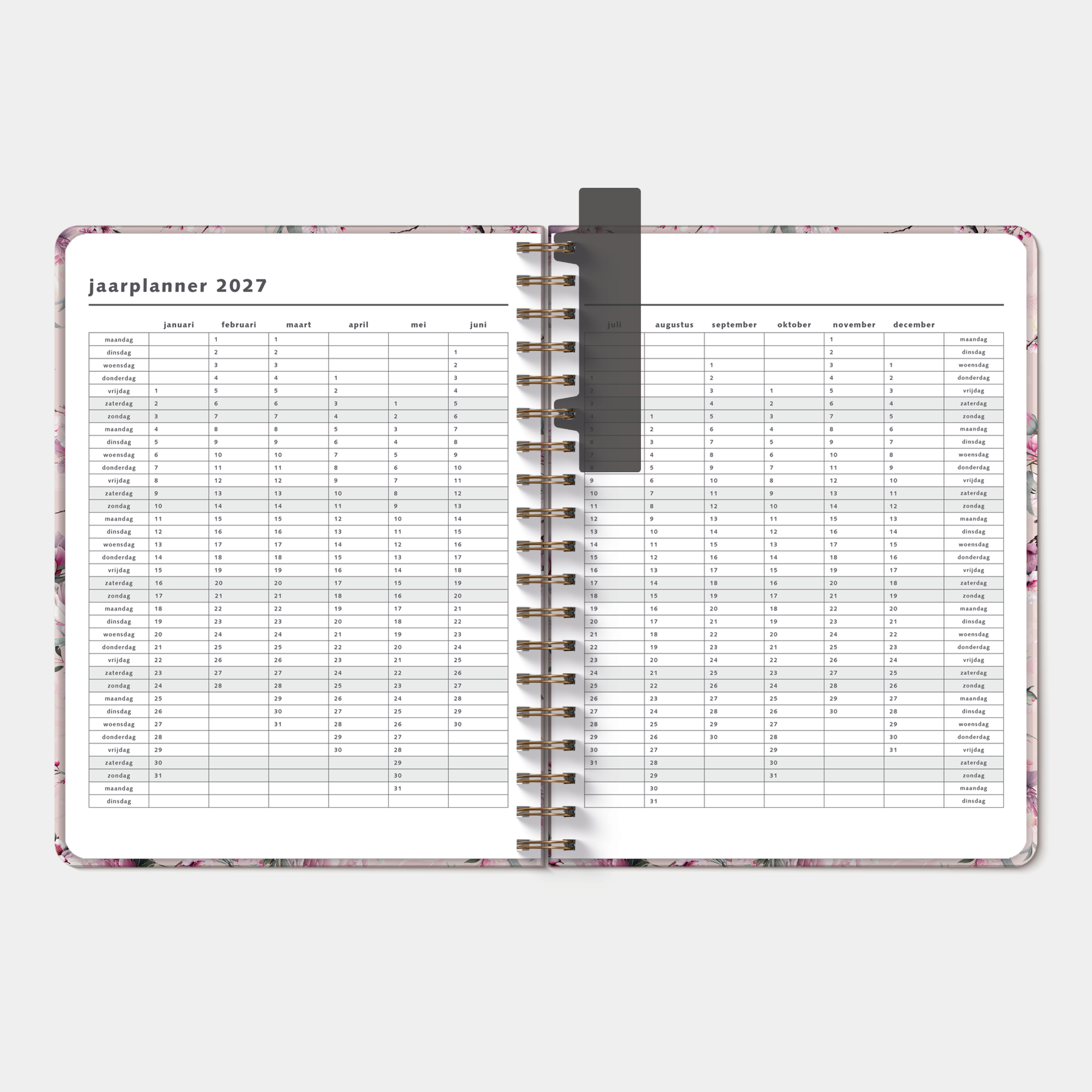 WEEKPLANNER 2027 ±A4 KERSENBLOESEM