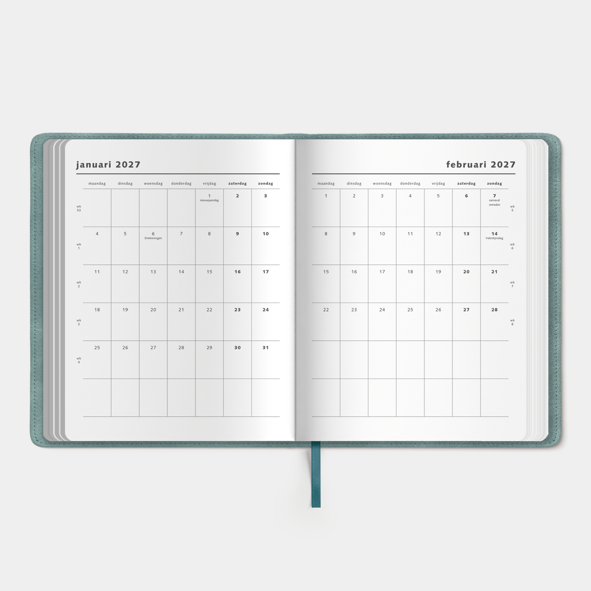 WEEKPLANNER 2027 ±A4 FLEX SUEDELOOK