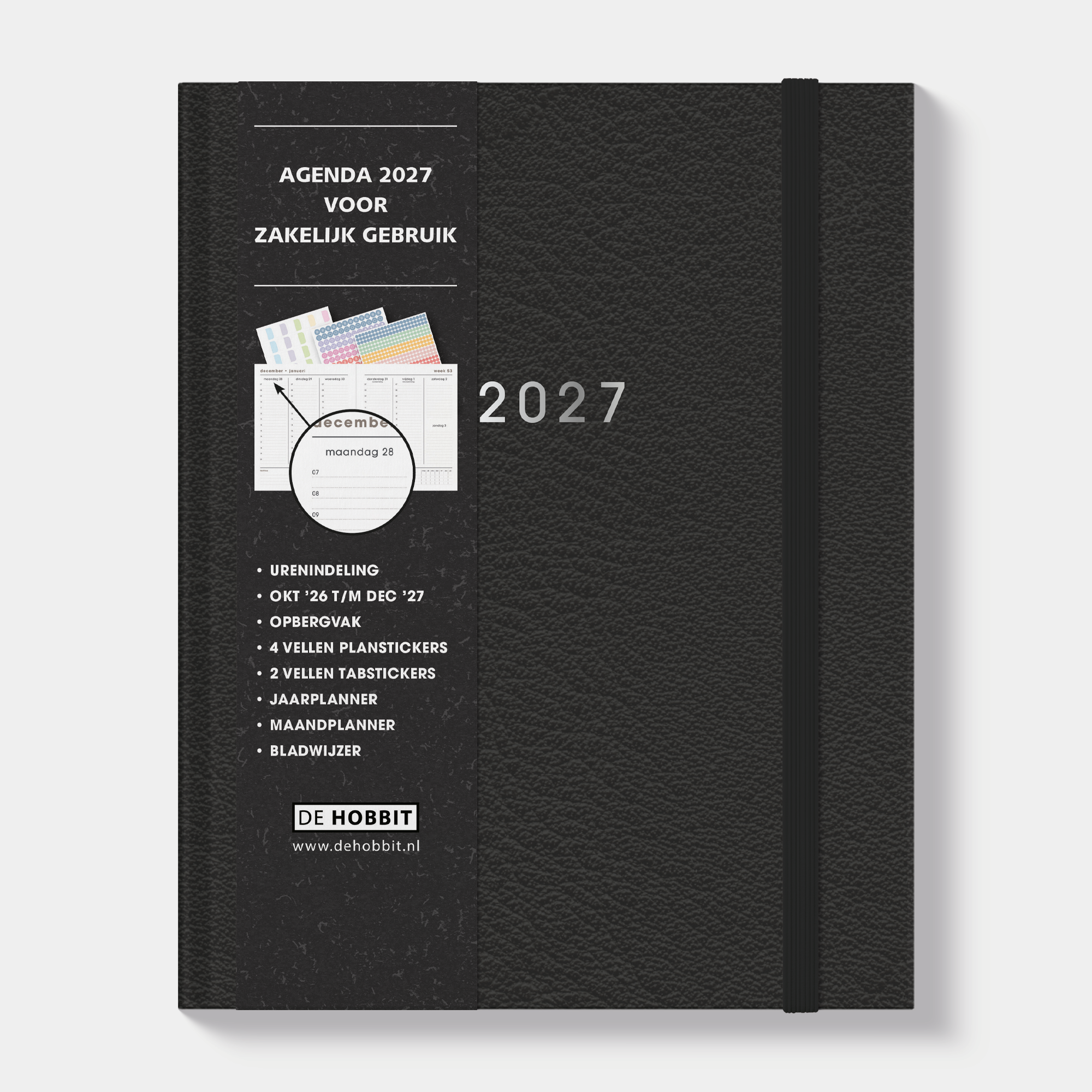 AFSPRAKENAGENDA LUXE ZAKELIJK 2027 A5+ LEDERLOOK