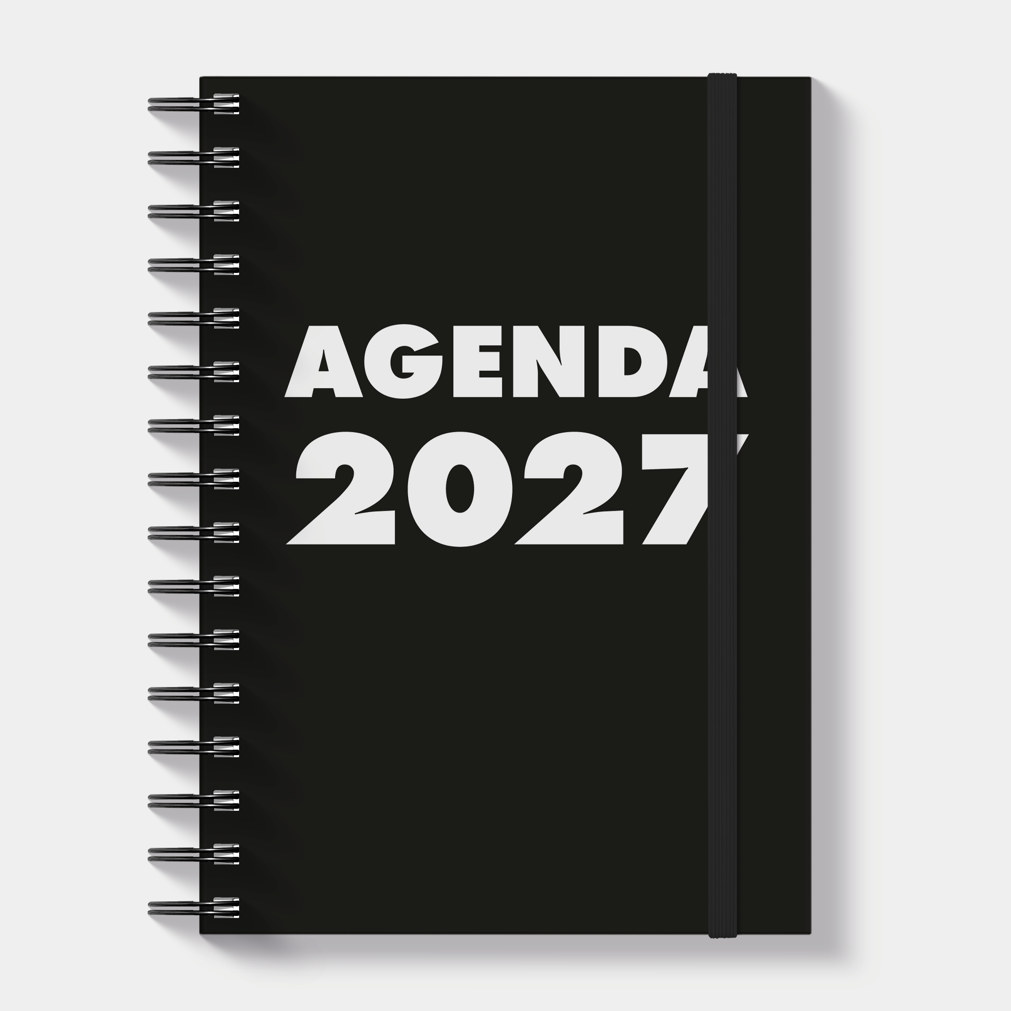 GROOTLETTER RINGBAND AGENDA 2027 ±A5 ZWART