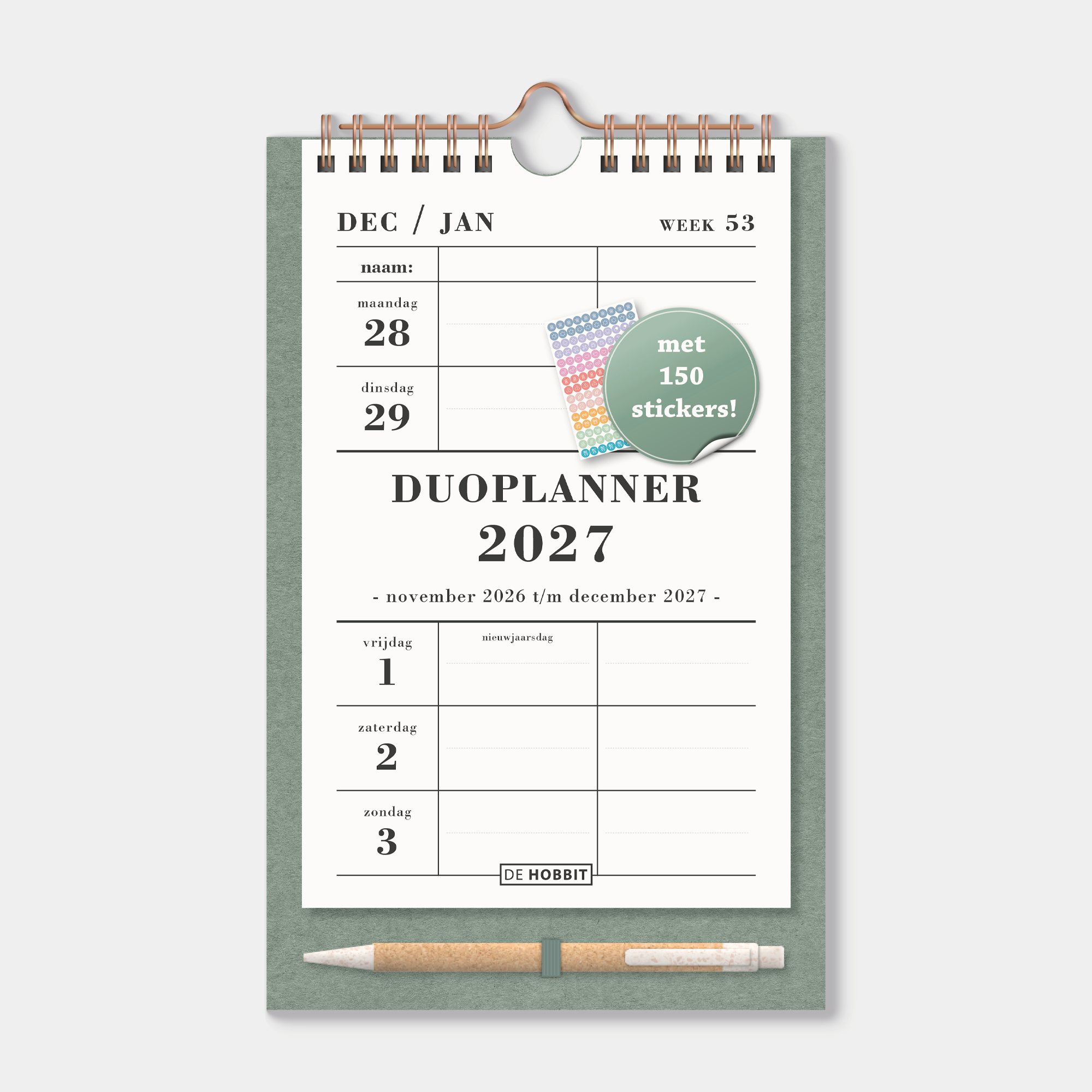 DUOPLANNER 2027 A5+ GROEN