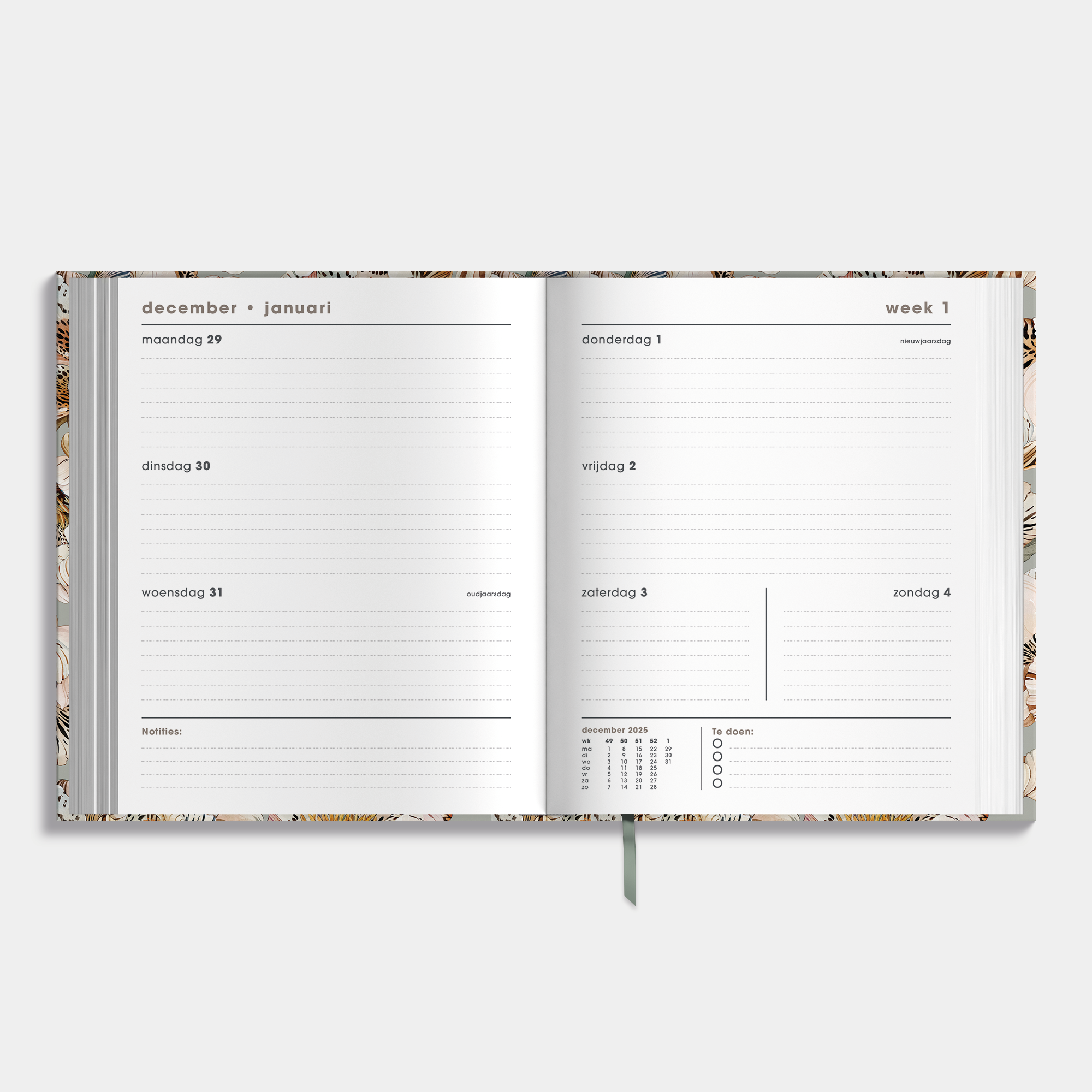 LUXE WEEKPLANNER 2026 A5+ TIJGERLELIE