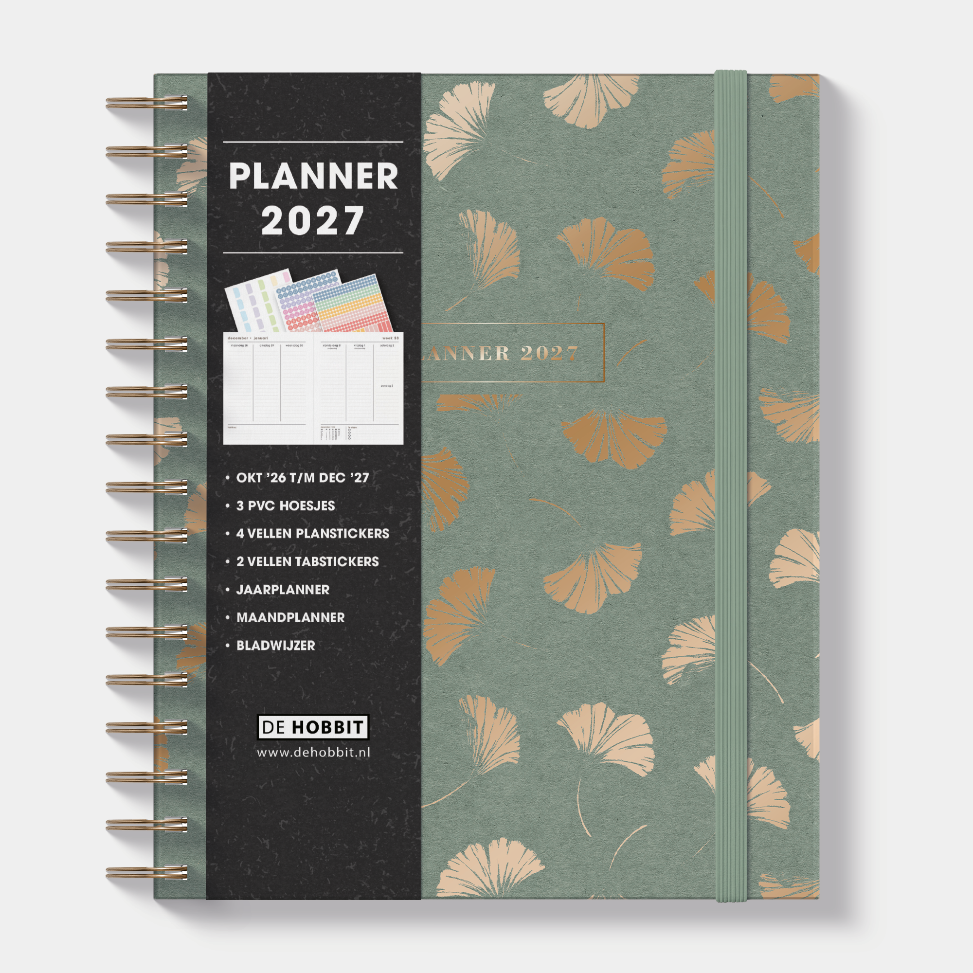 WEEKPLANNER LUXE 2027 A5+ GINGKO GOUD