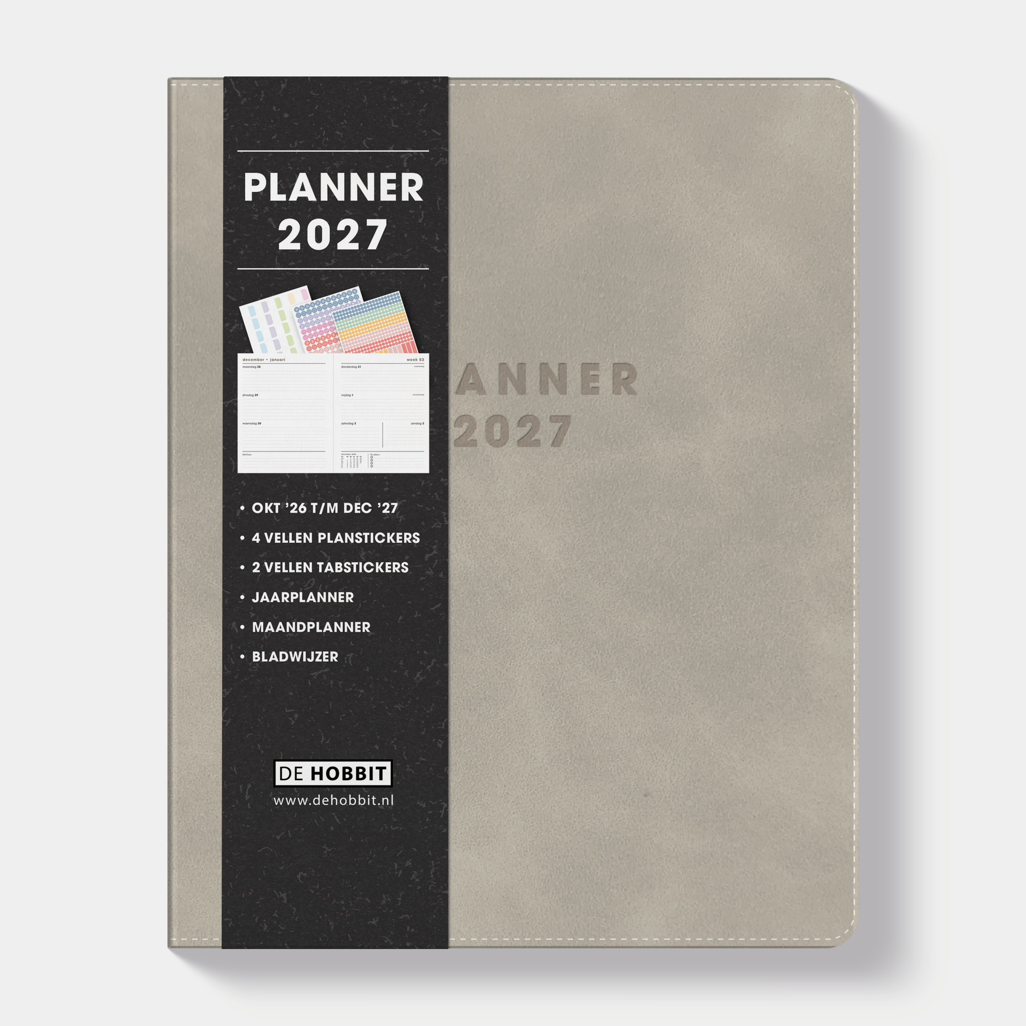WEEKPLANNER LUXE 2027 A5+ FLEX SUEDE