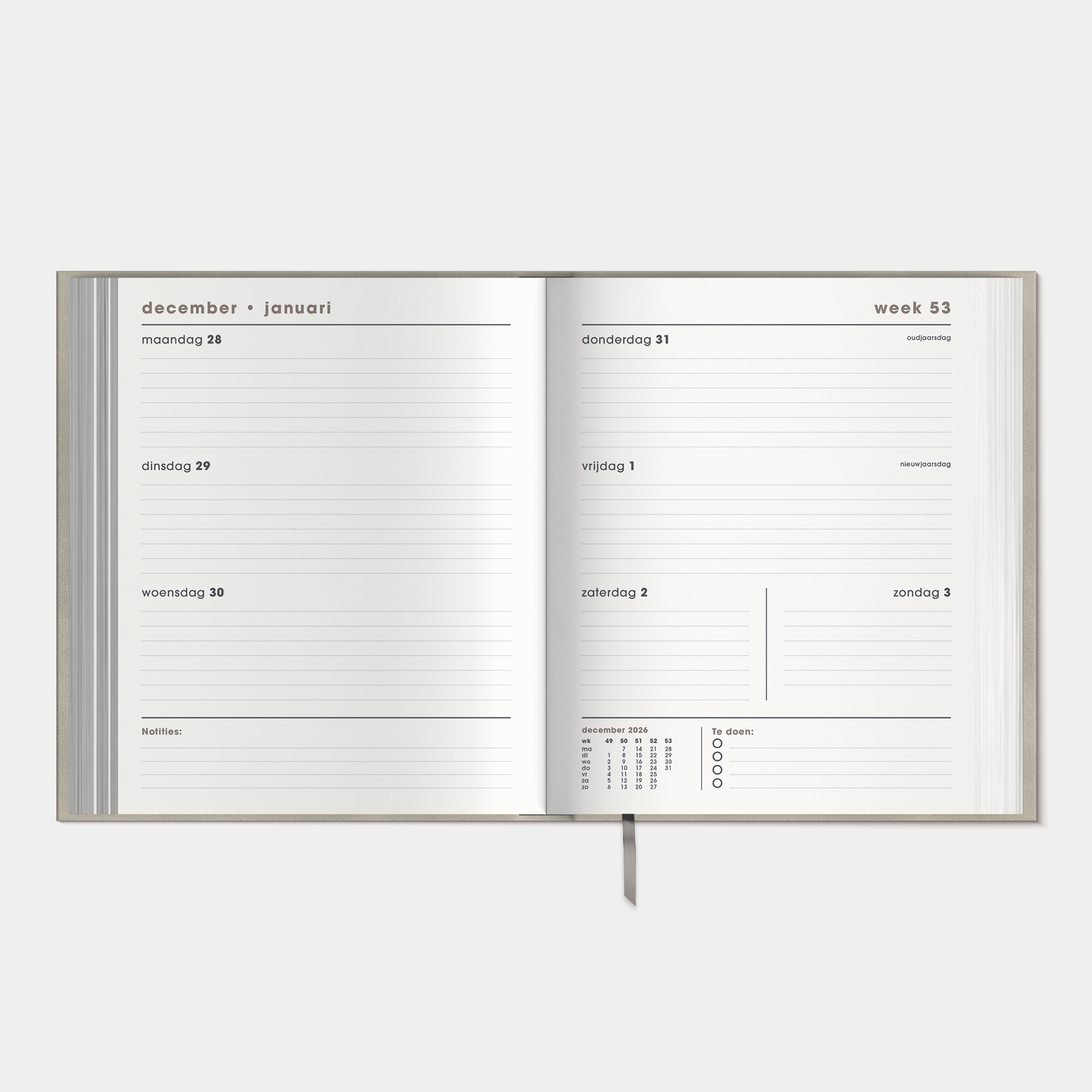 WEEKPLANNER LUXE 2027 A5+ FLEX SUEDE
