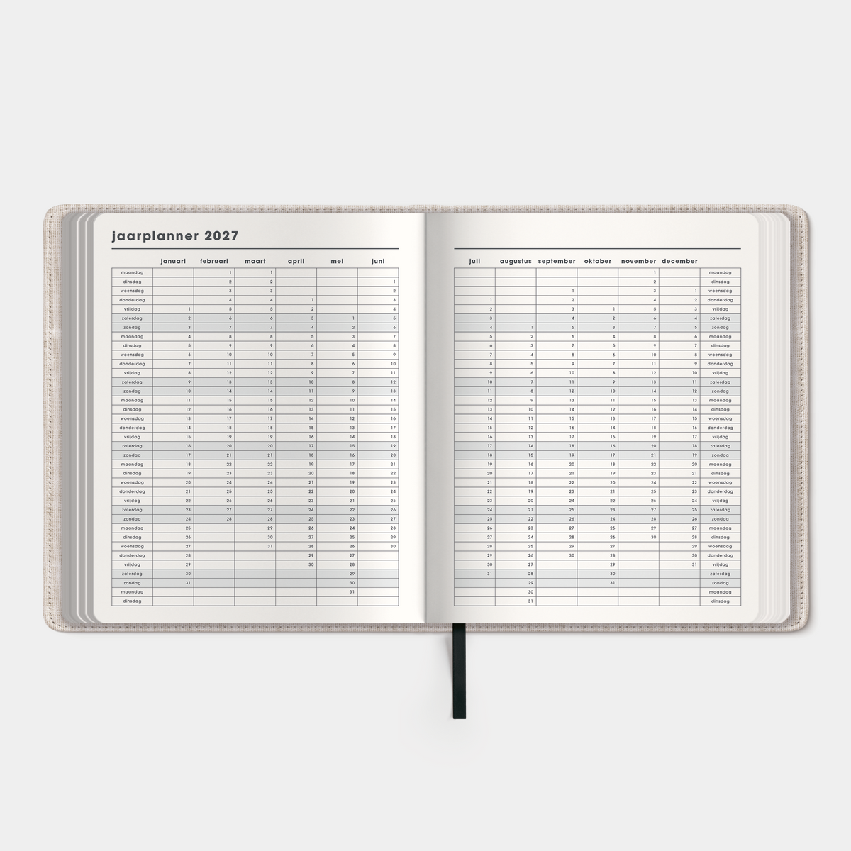 LUXE DUO AGENDA 2027 A5+ LINNEN