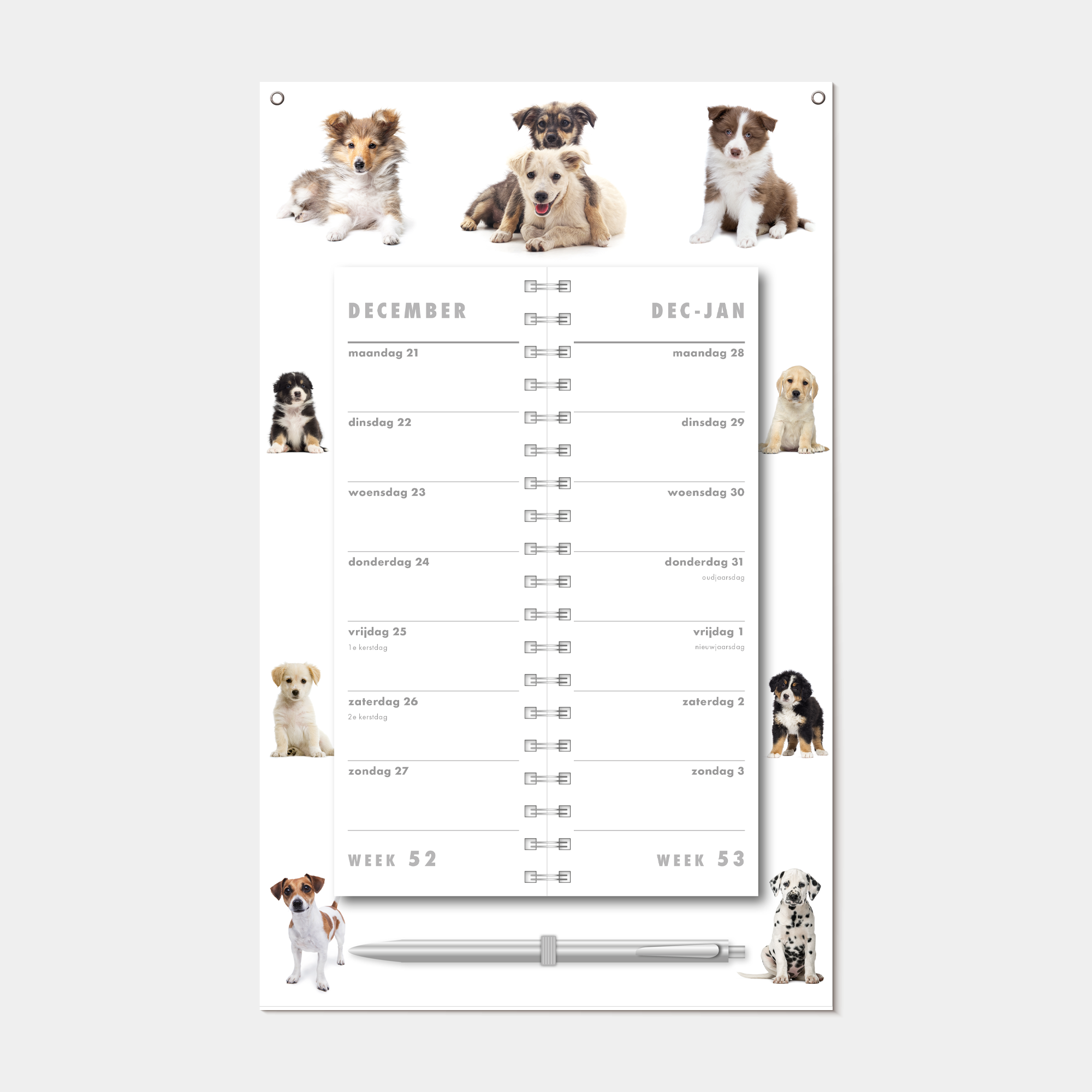 OMSLAGKALENDER 2027 HONDEN