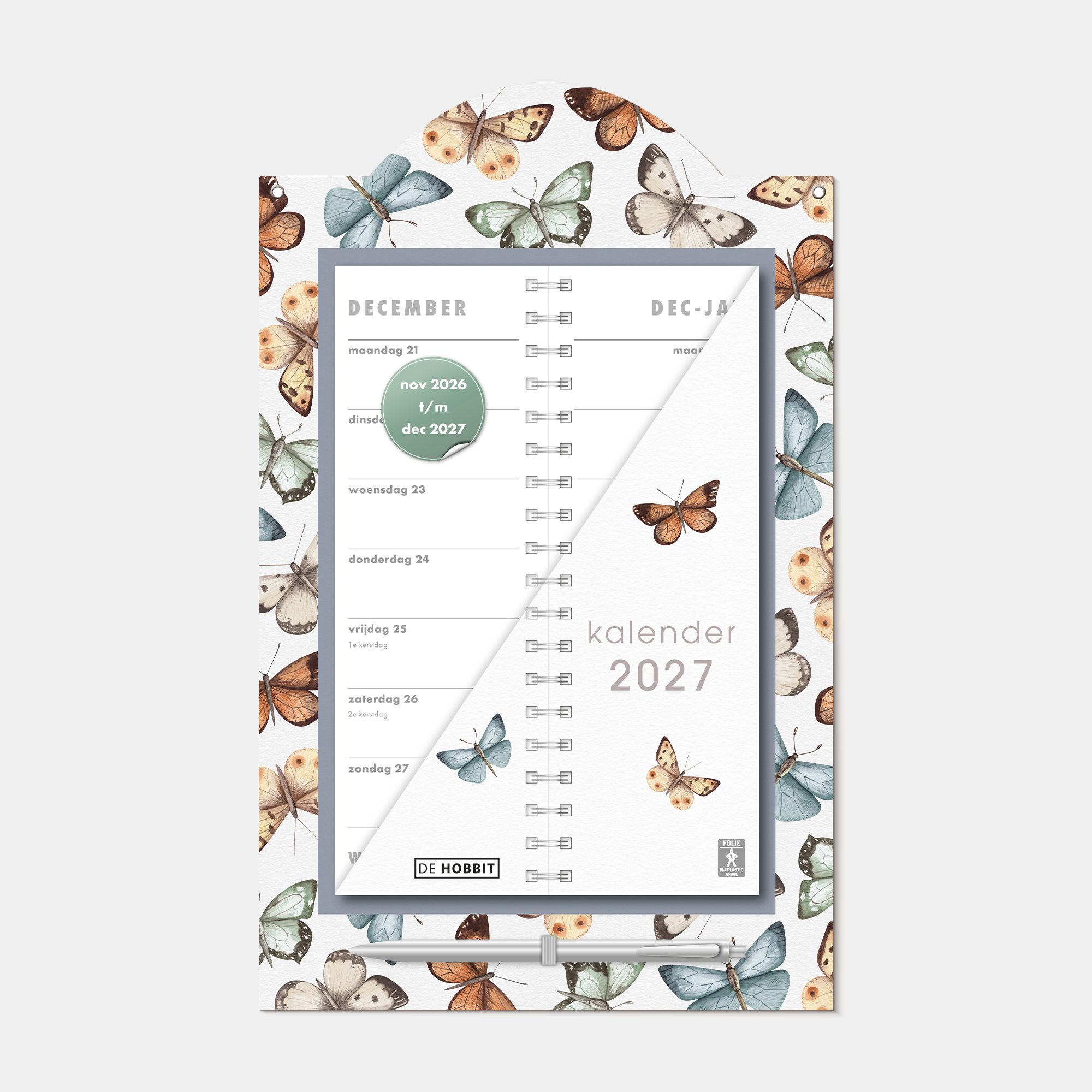LUXE OMSLAGKALENDER 2027 VLINDERS