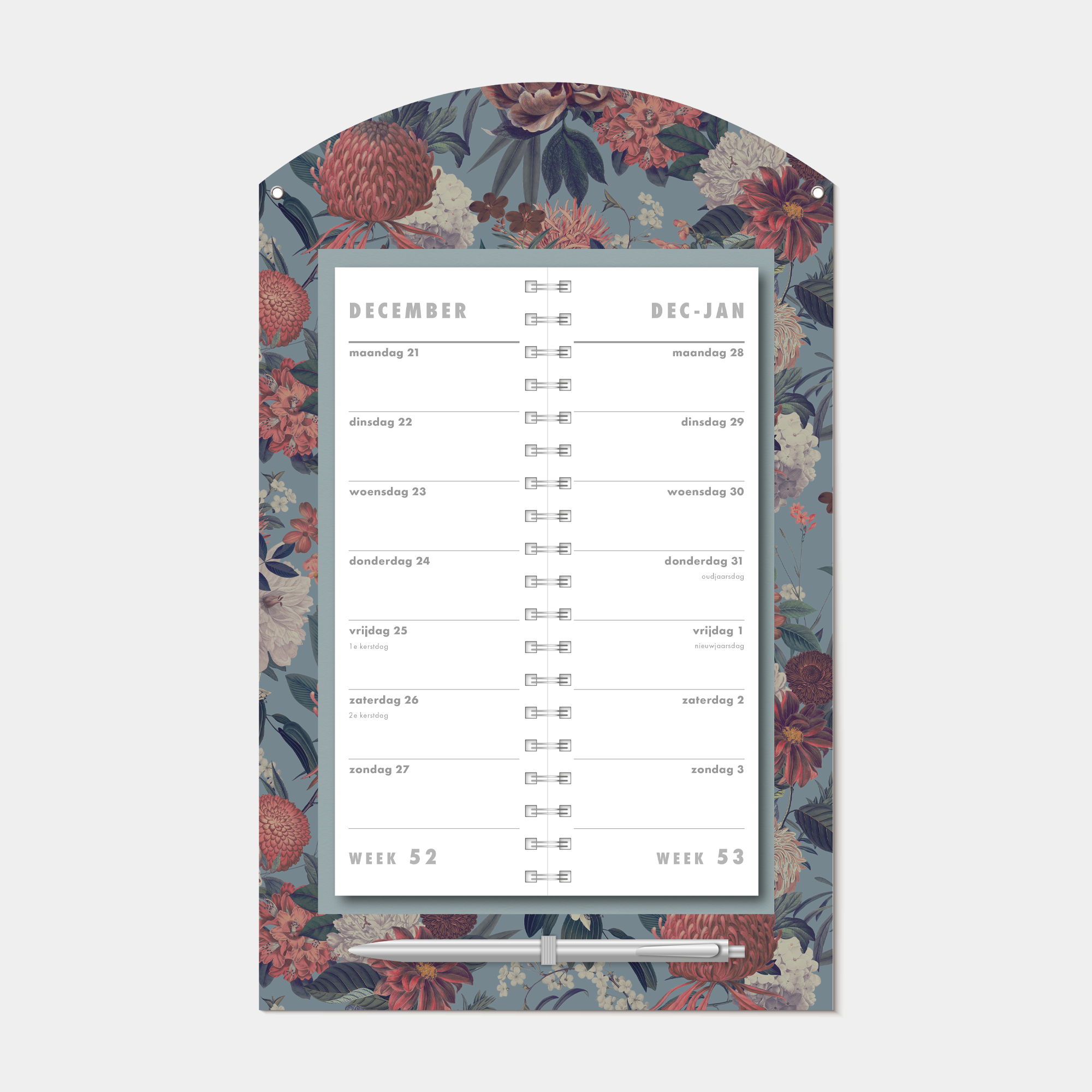 LUXE OMSLAGKALENDER 2027 KLASSIEK BOEKET