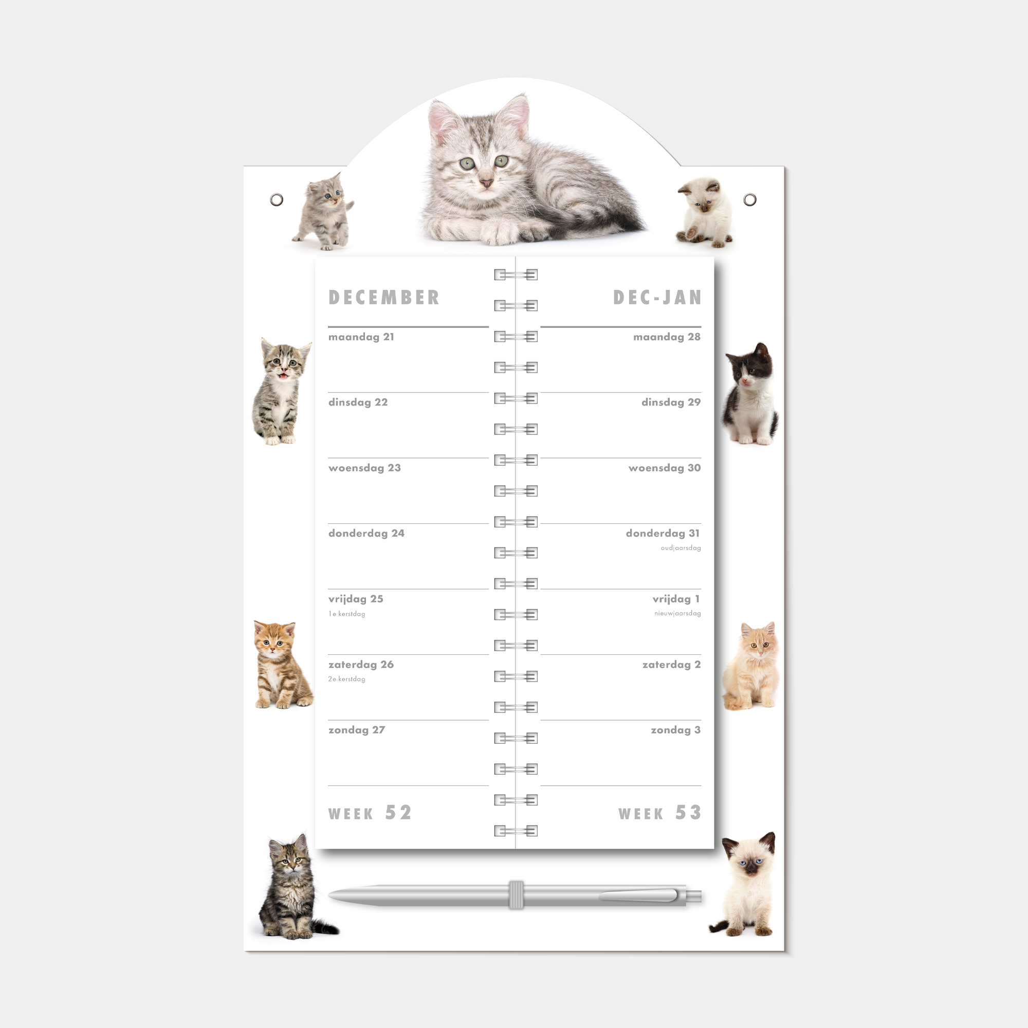 LUXE OMSLAGKALENDER 2027 KATTEN