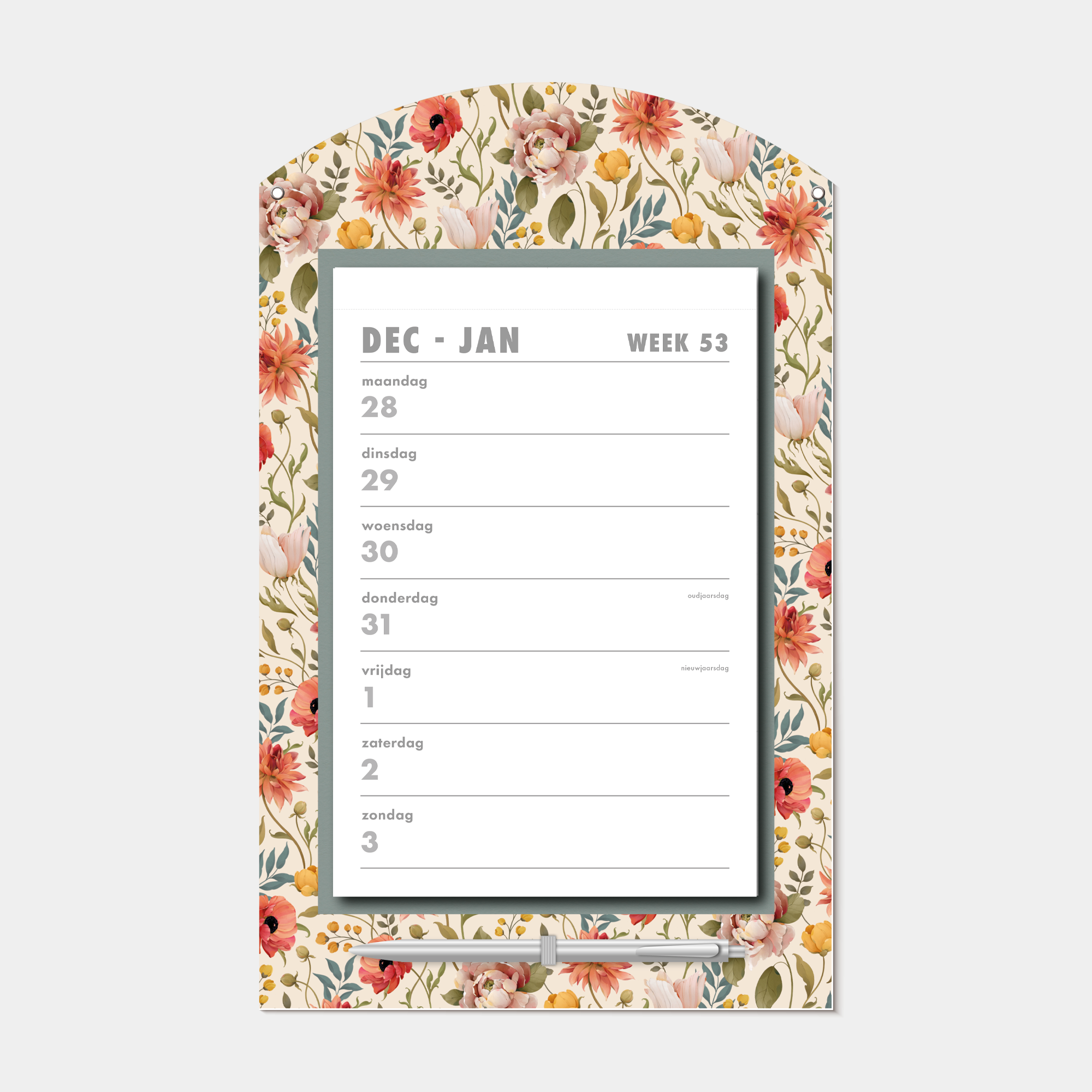 WEEKSCHEURKALENDER 2027 VINTAGE ROOS