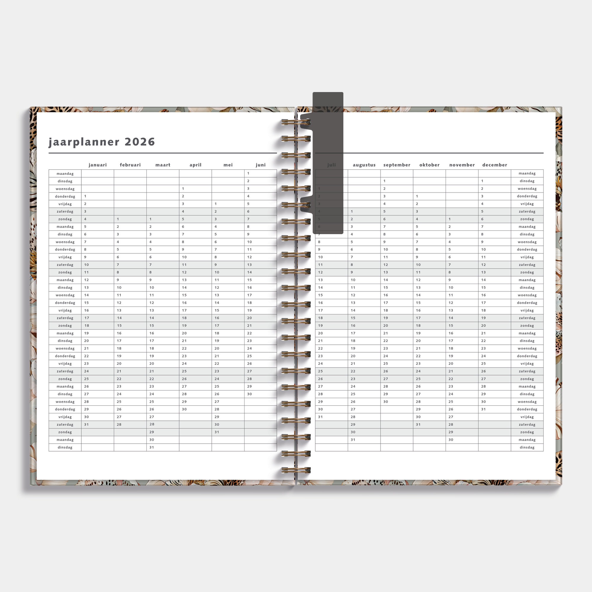 PLANNER 2026 A4 TIJGERLELIE