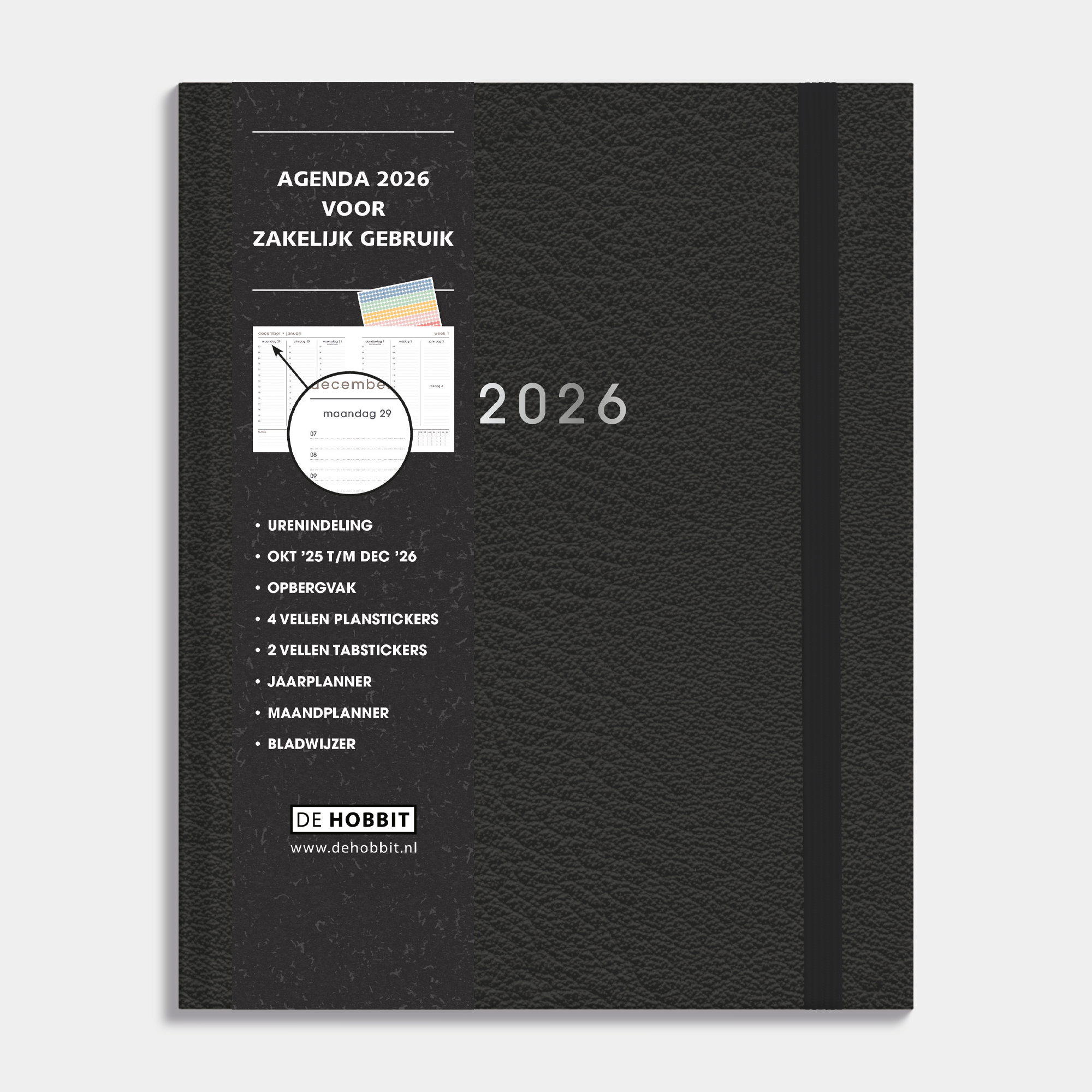 AFSPRAKENAGENDA 2026 A5+ LEDERLOOK