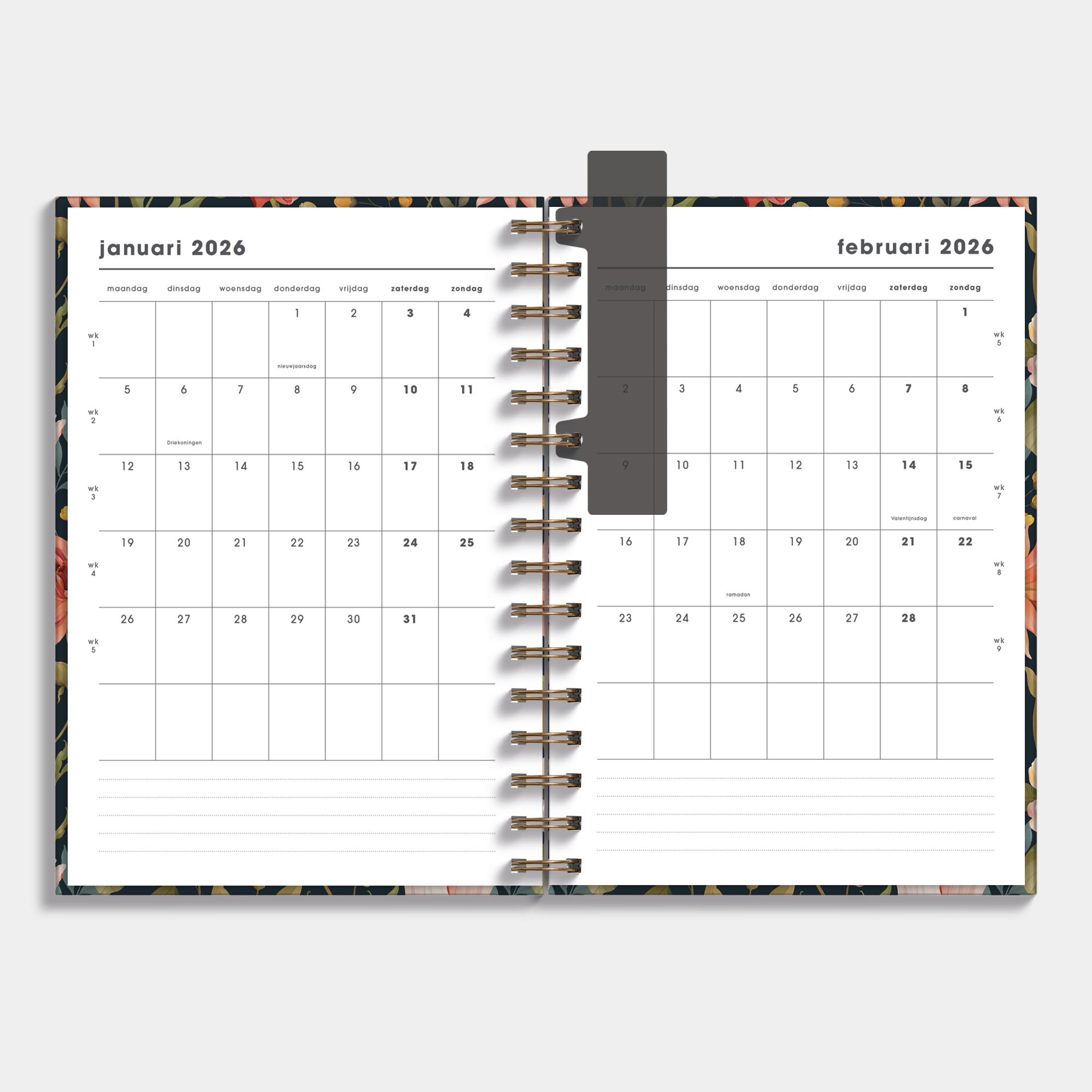 PLANNER 2026 A5 VINTAGE BLOEMEN