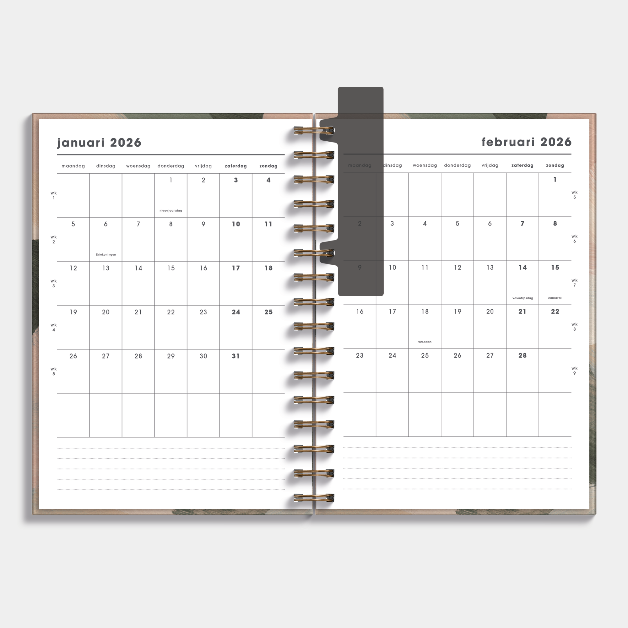 PLANNER 2026 A5 VERFSTRUCTUUR