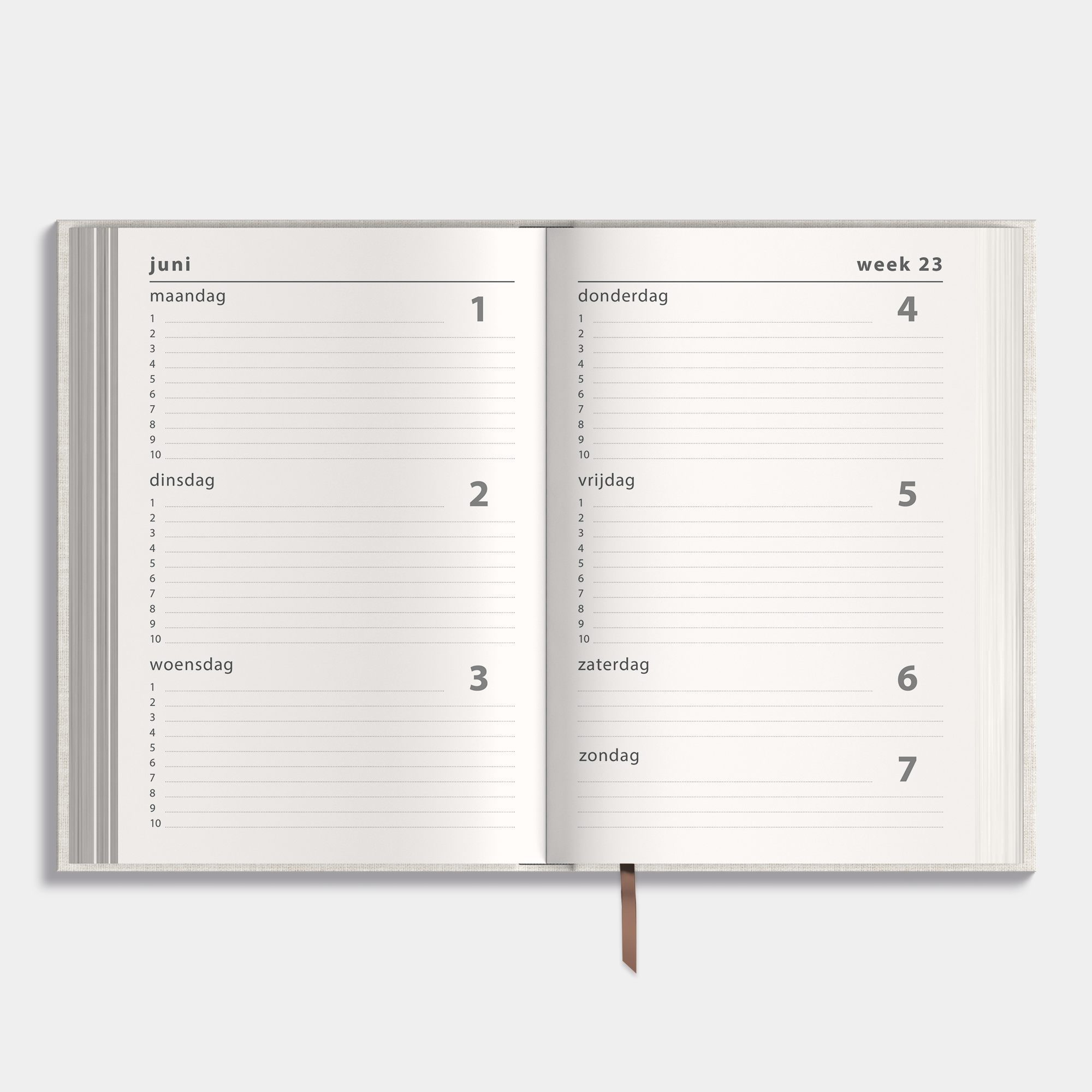 LUXE SCHOOLAGENDA 2026-2027 ±A5 LINNEN