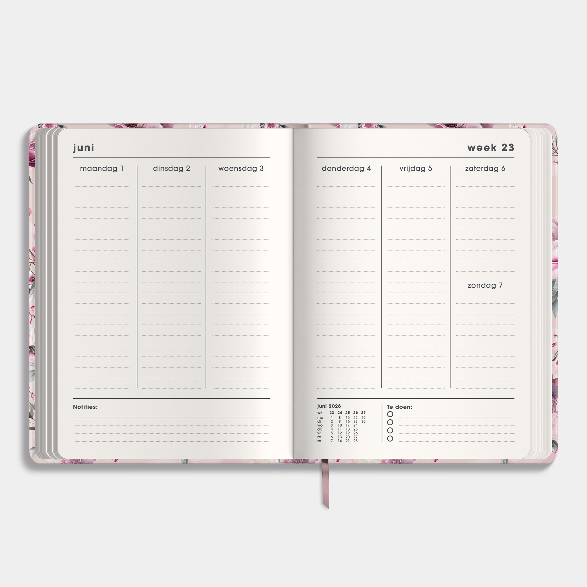 WEEKAGENDA 2026-2027 A5 KERSENBLOESEM