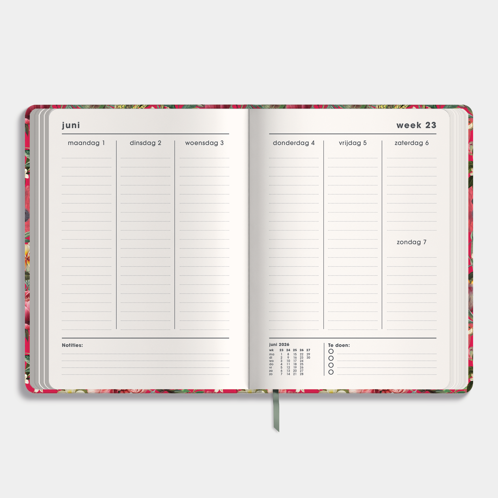 WEEKAGENDA 2026-2027 A5 TROPISCH