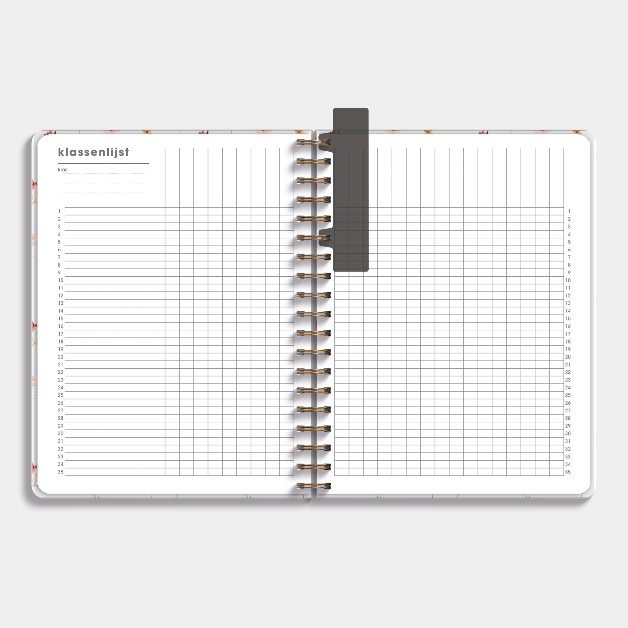 LERARENAGENDA BASISONDERWIJS 2026-2027 ±A4 AQUAREL BLOEMETJES