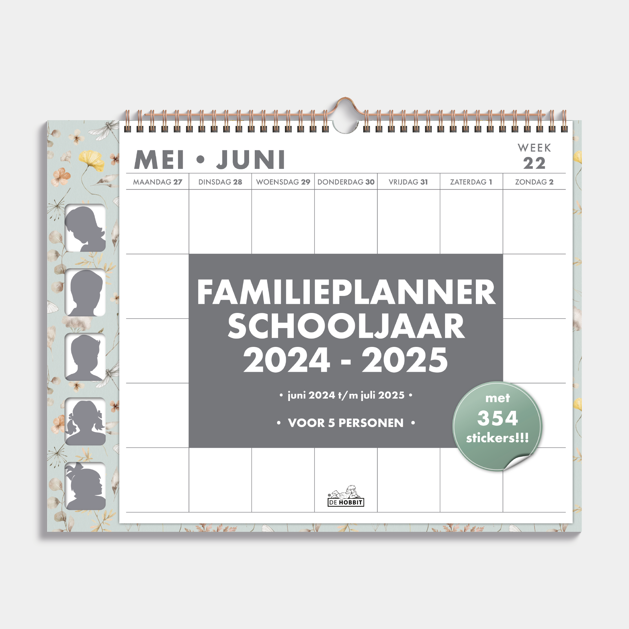 De Hobbit Familieplanner Omslag 20242025 A3+ Aquarel Vlinders