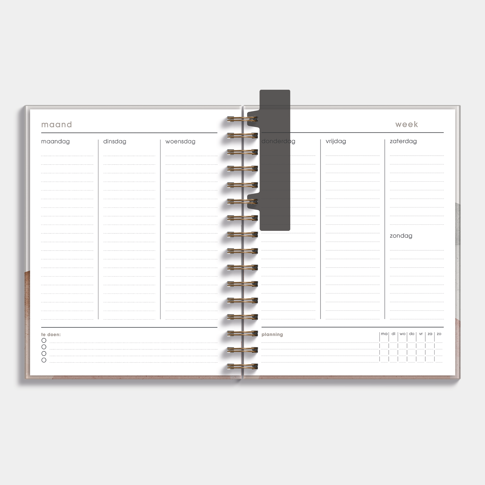 WEEKPLANNER UNDATED A5+ ABSTRACT