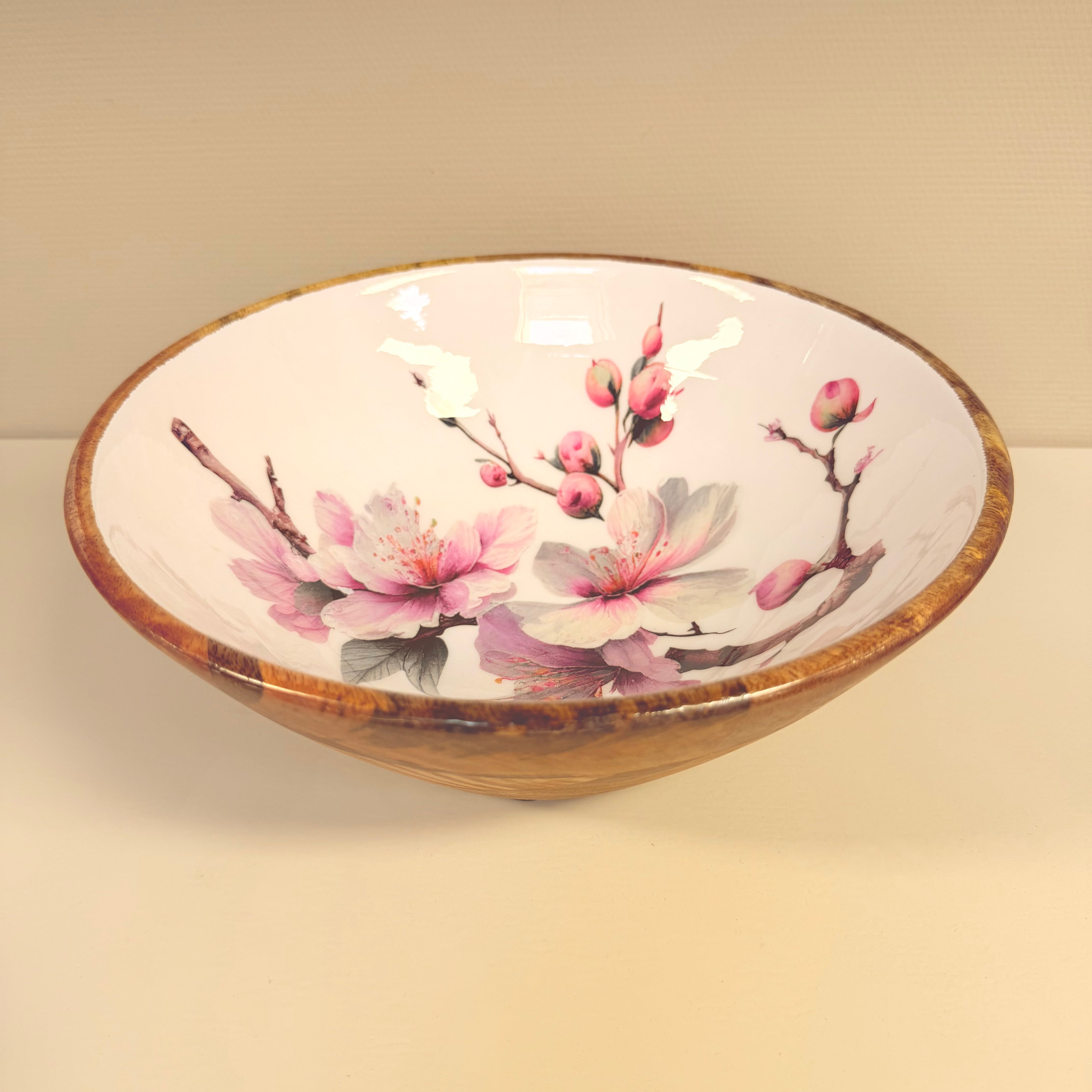 HOUTEN SCHAAL KERSENBLOESEM TAK 2 30Ø