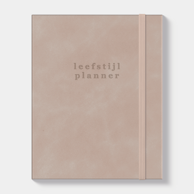 LEEFSTIJLPLANNER UNDATED A5+ SUEDELOOK OUDROZE