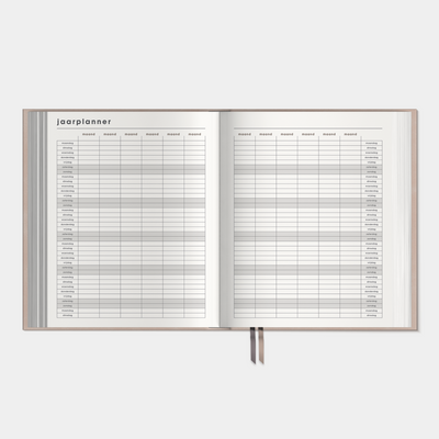 LEEFSTIJLPLANNER UNDATED A5+ SUEDELOOK OUDROZE