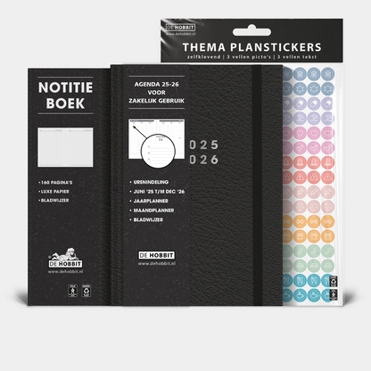 AFSPRAKENAGENDA BUNDEL 2025-2026 A5 LEDERLOOK