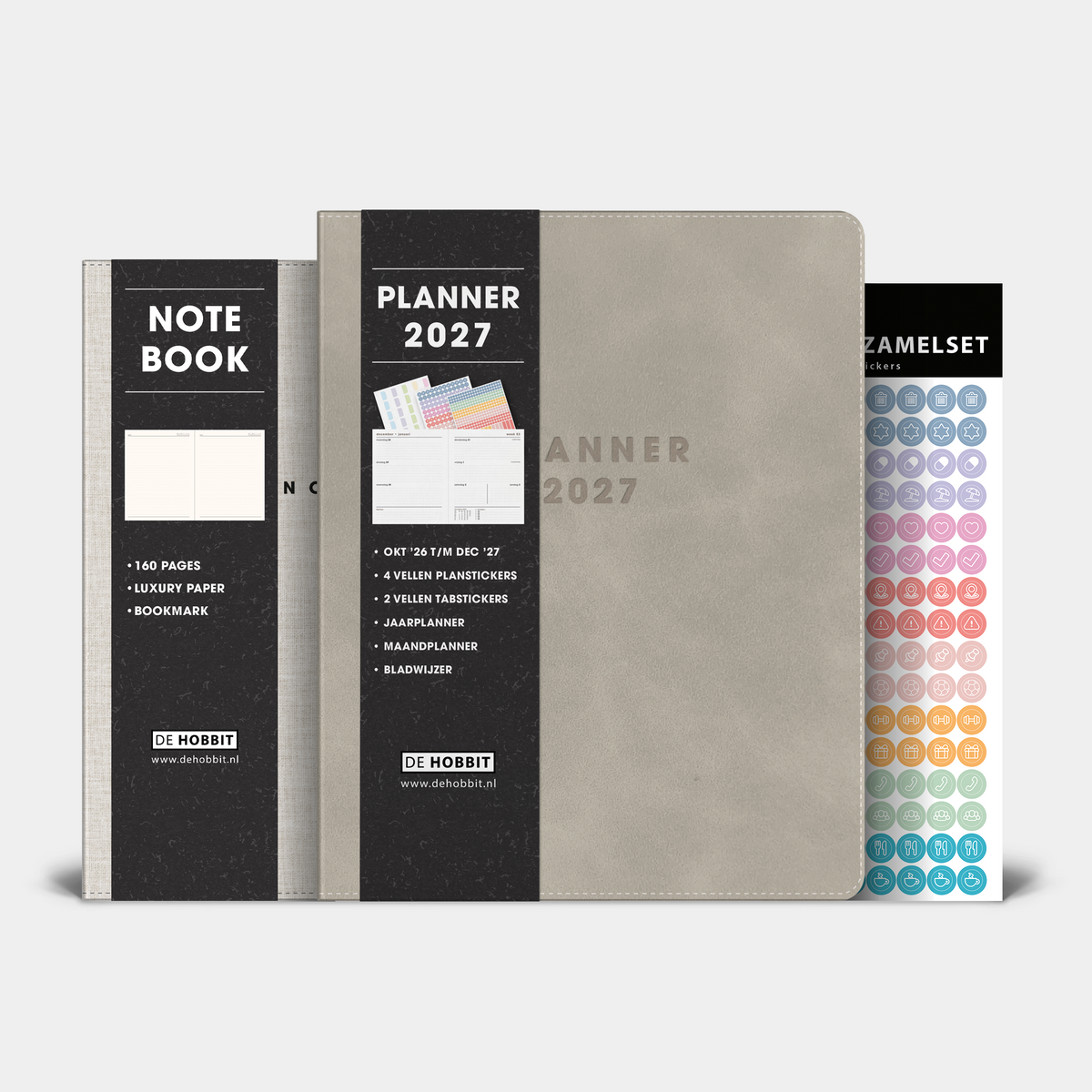 LUXE WEEKPLANNER BUNDEL 2027 A5+ FLEX SUEDELOOK