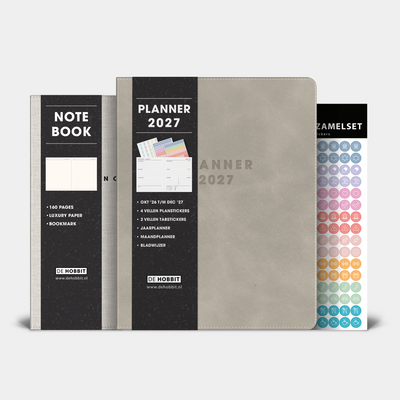 LUXE WEEKPLANNER BUNDEL 2027 A5+ FLEX SUEDELOOK