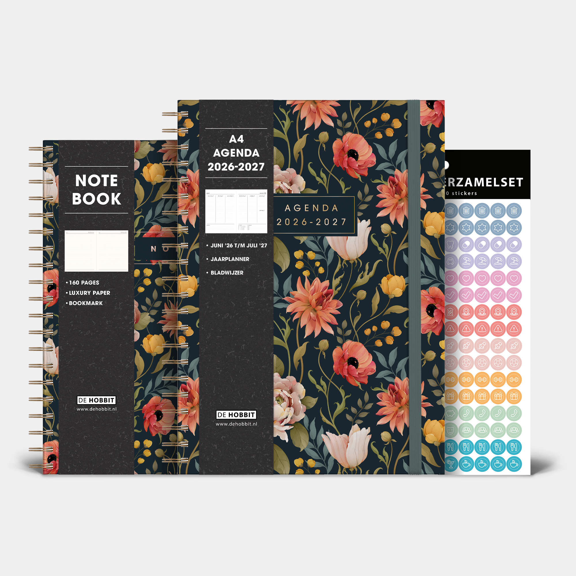 AGENDA BUNDEL 2026-2027 A4 VINTAGE BLOEMEN