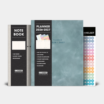 LUXE WEEKPLANNER BUNDEL 2026-2027 A5+ SUEDELOOK