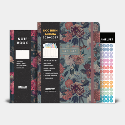 LUXE DOCENTENAGENDA BUNDEL 2026-2027 ±A4 KLASSIEK BOTANISCH