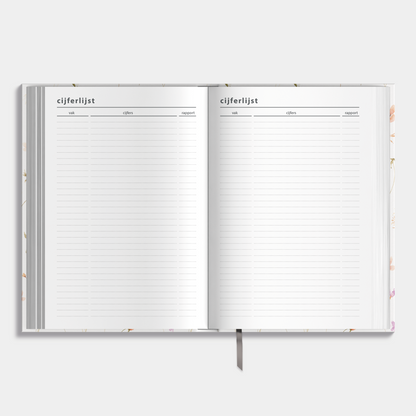 LUXE SCHOOLAGENDA 2025-2026 ±A5 AQUAREL BLOEMETJES