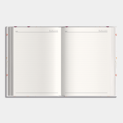 NOTITIEBOEK A5+ WASHED KRAFT AQUAREL BLOEMETJES