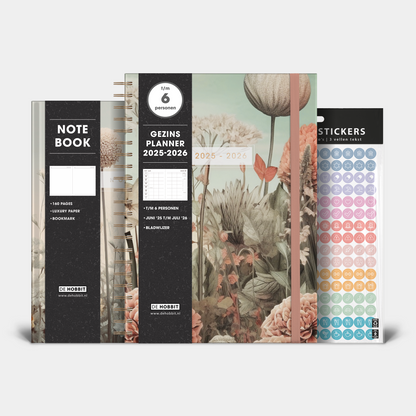 GEZINSPLANNER BUNDEL 2025-2026 A4 VELDBLOEMEN