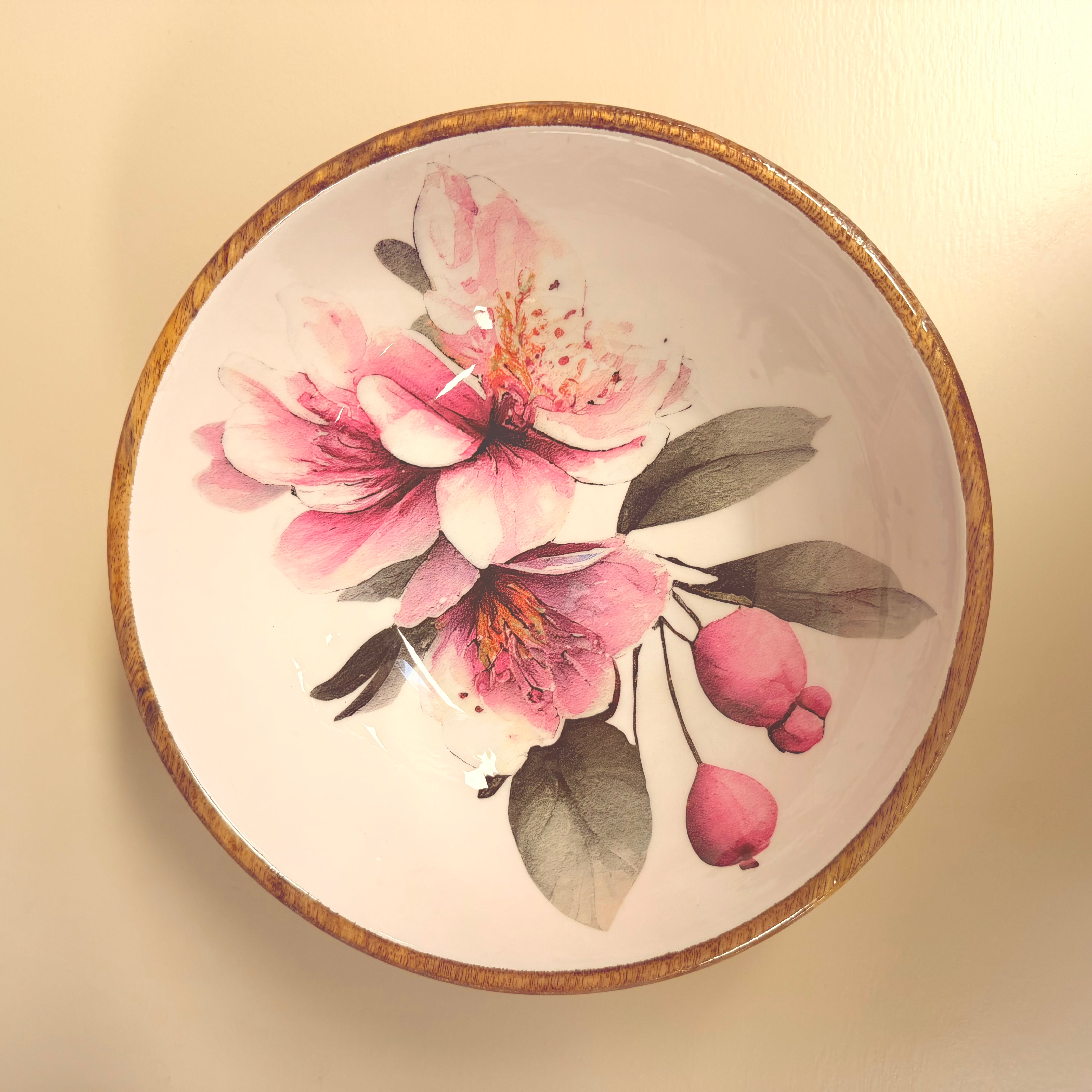 HOUTEN SCHAAL KERSENBLOESEM SUBTIEL 30Ø